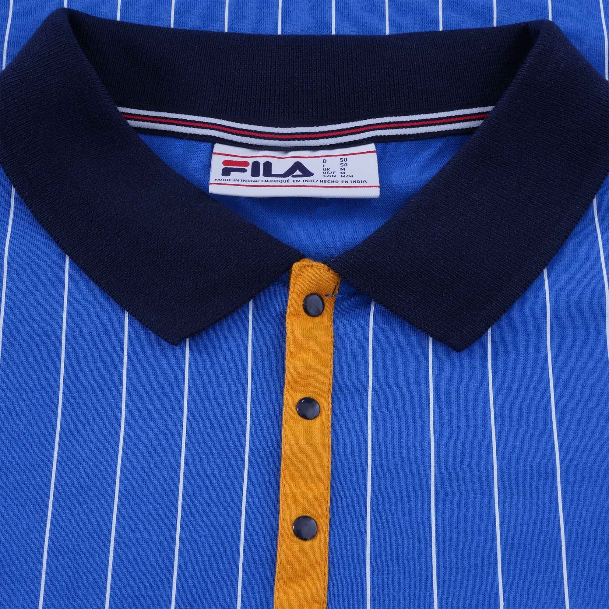 Fila Vintage BB1 Classic Vintage Striped Polo - Strong Blue