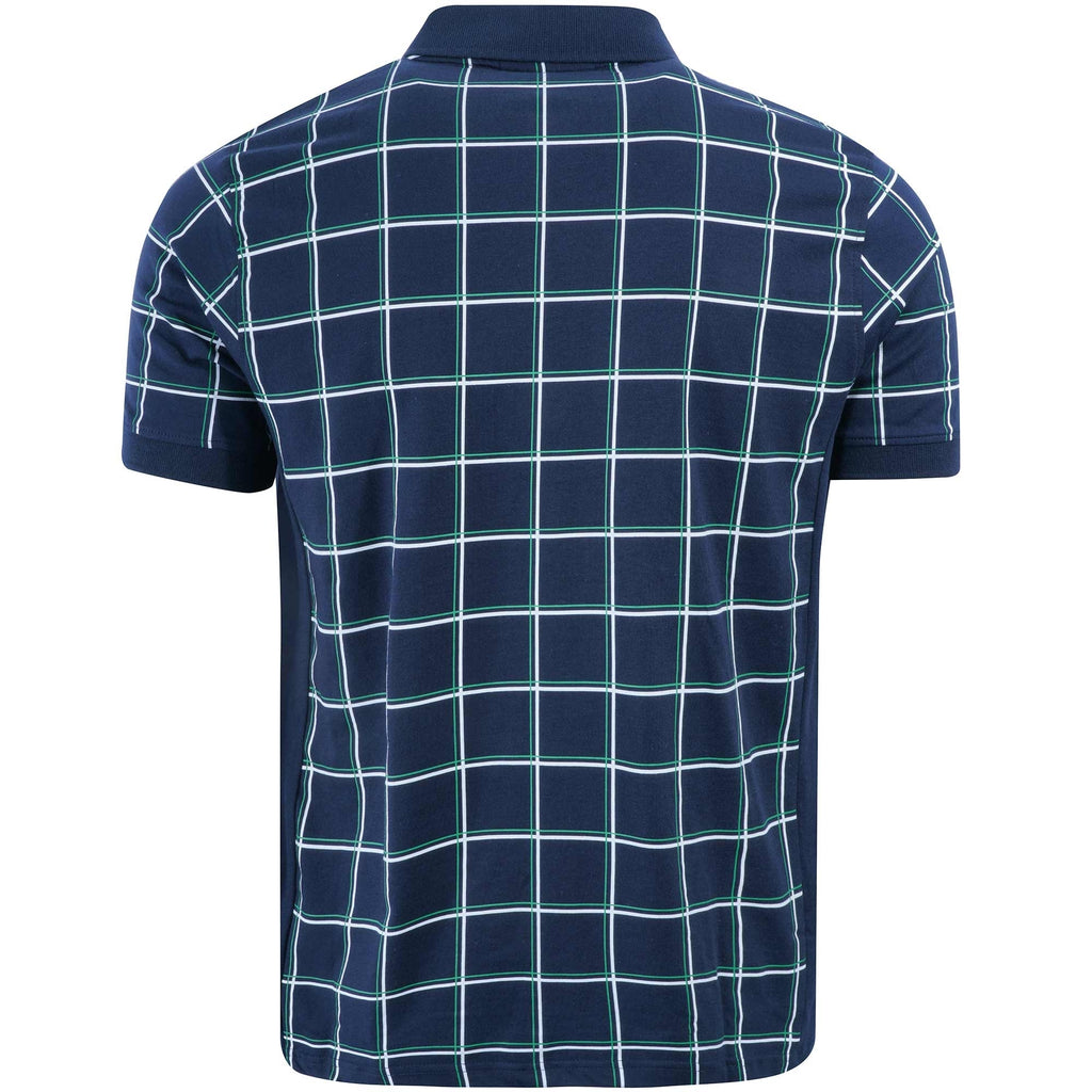 Fila Vintage Spin Check Print Polo Shirt - Peacoat