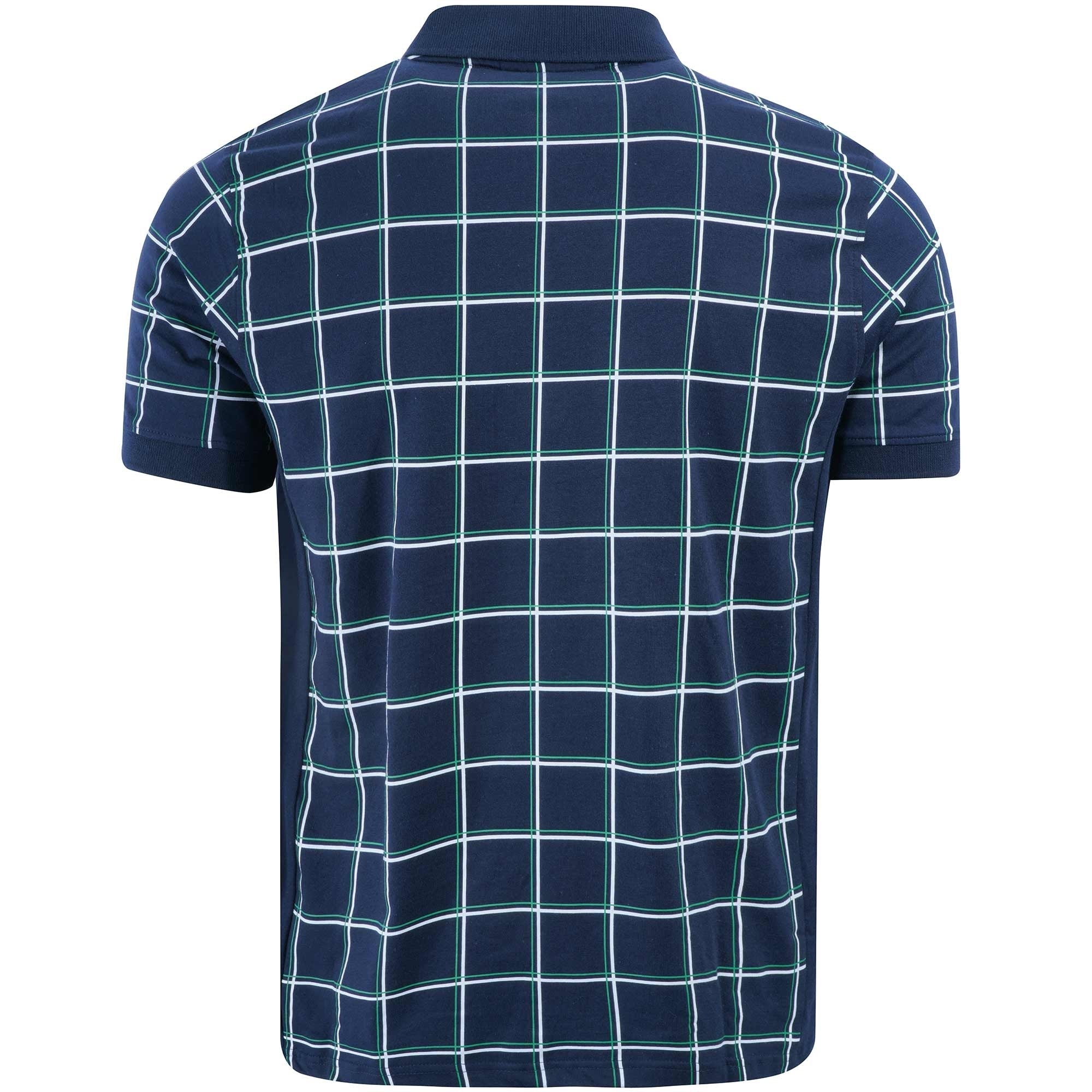 Fila Vintage Spin Check Print Polo Shirt - Peacoat