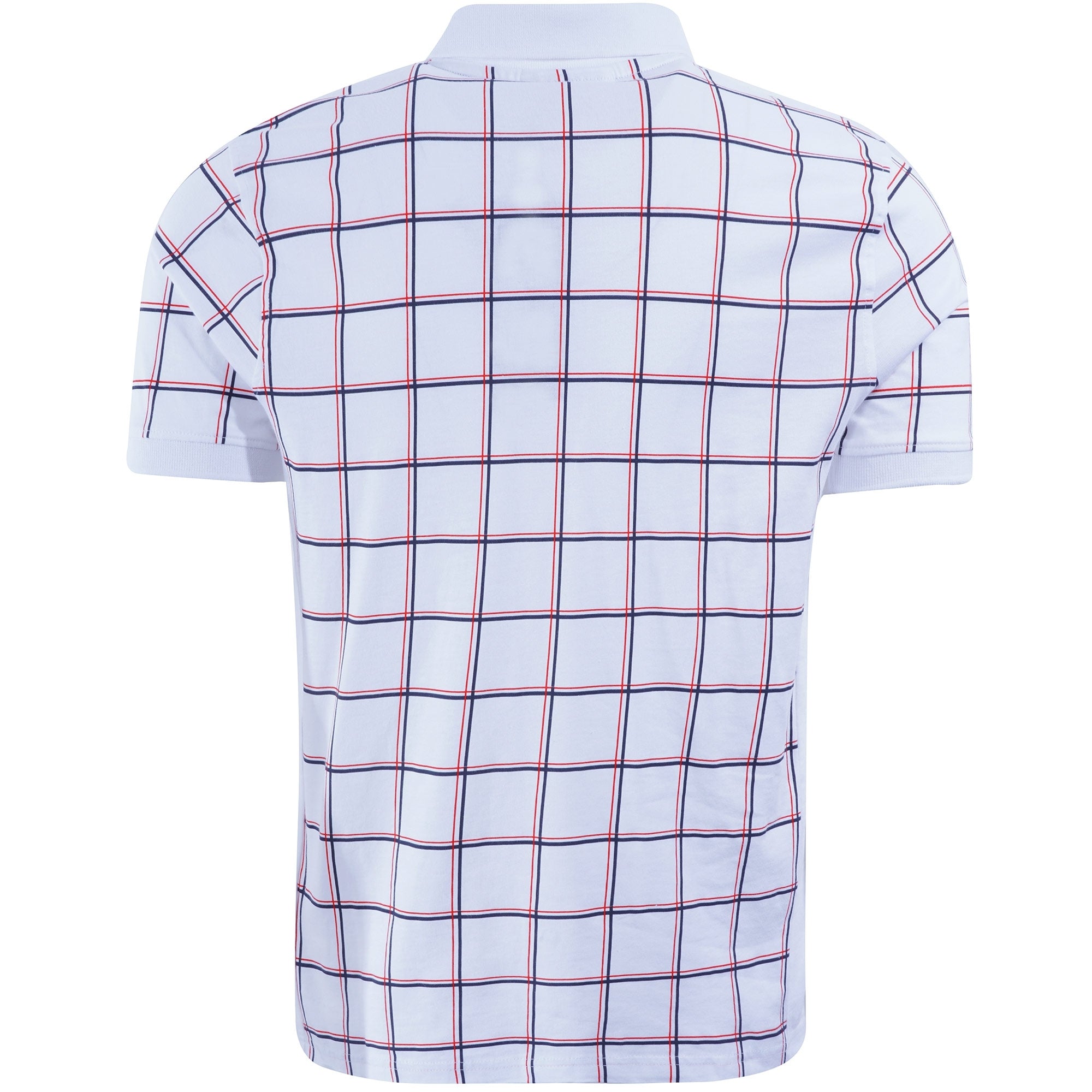 Fila Vintage Spin Check Print Polo Shirt - White
