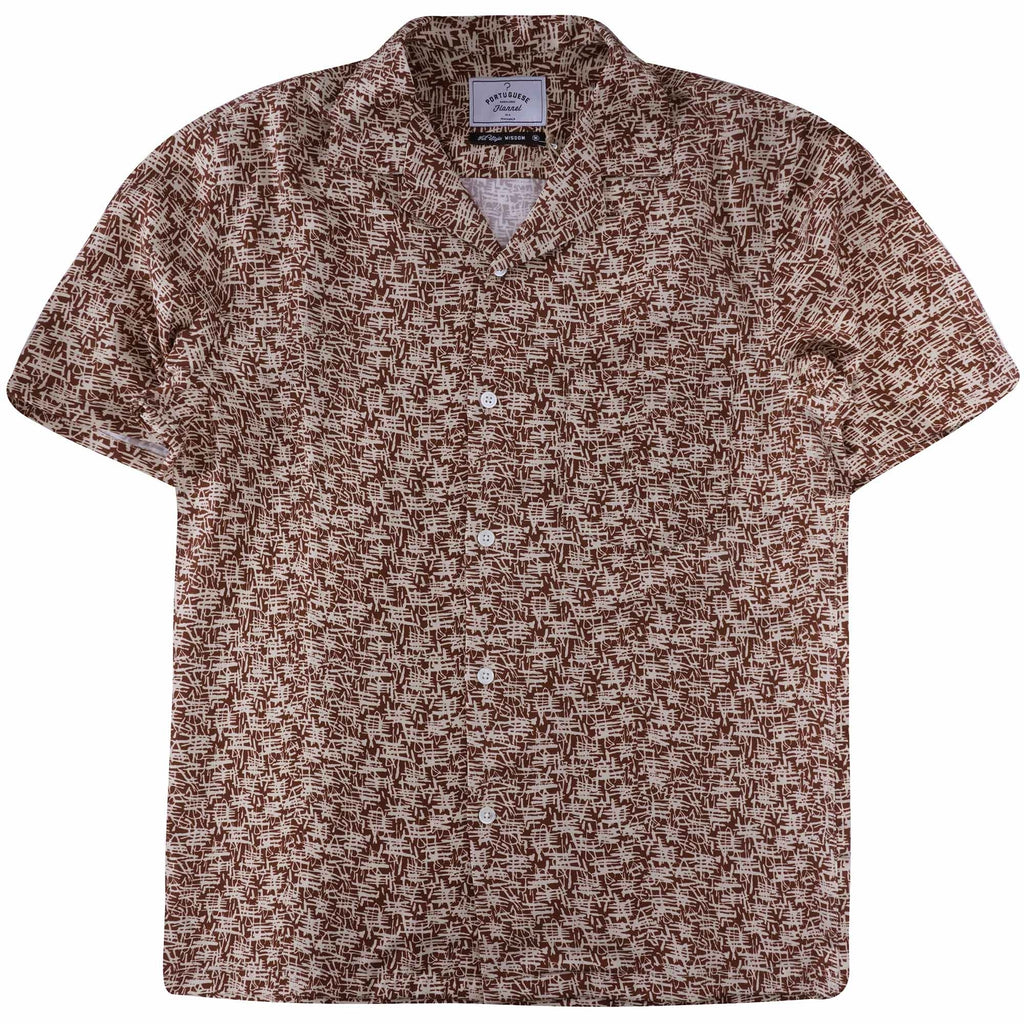 Portuguese Flannel Dodle Shirt - Brown/Cream