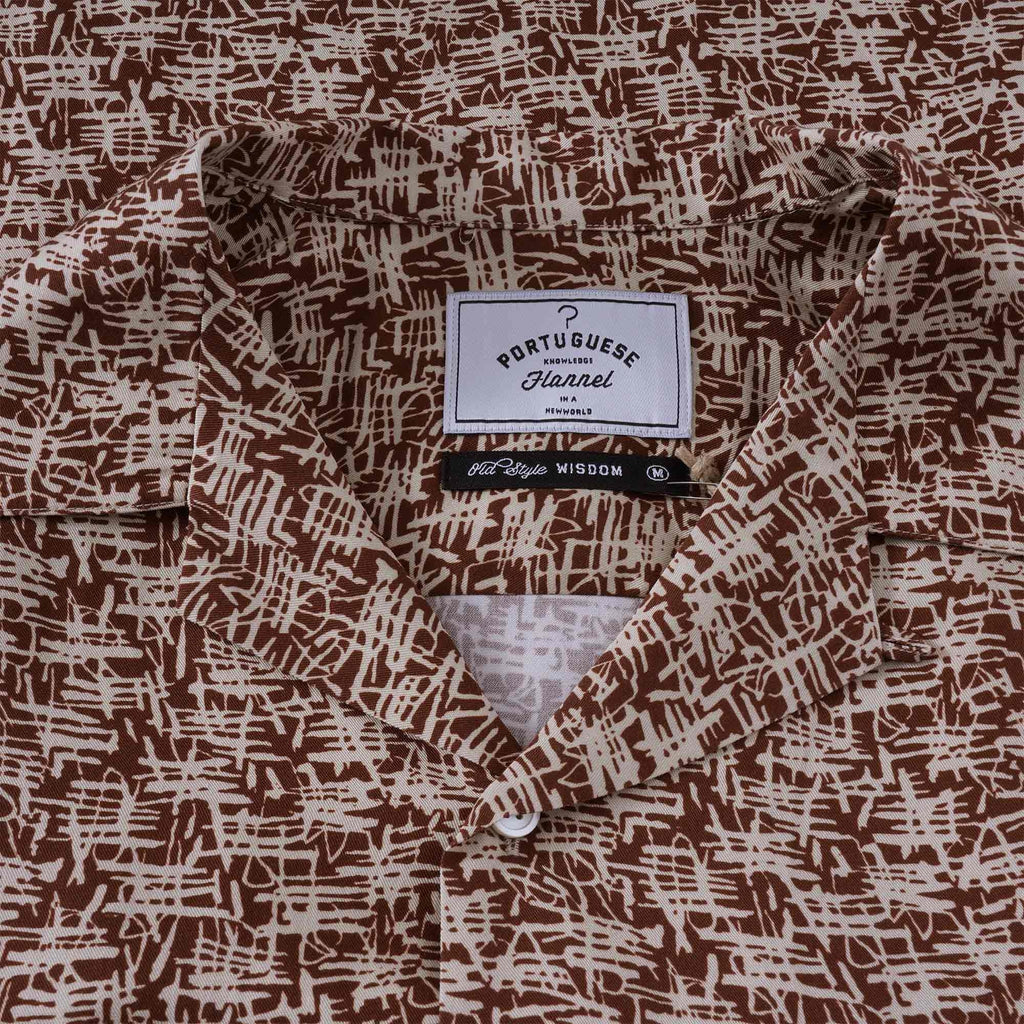 Portuguese Flannel Dodle Shirt - Brown/Cream