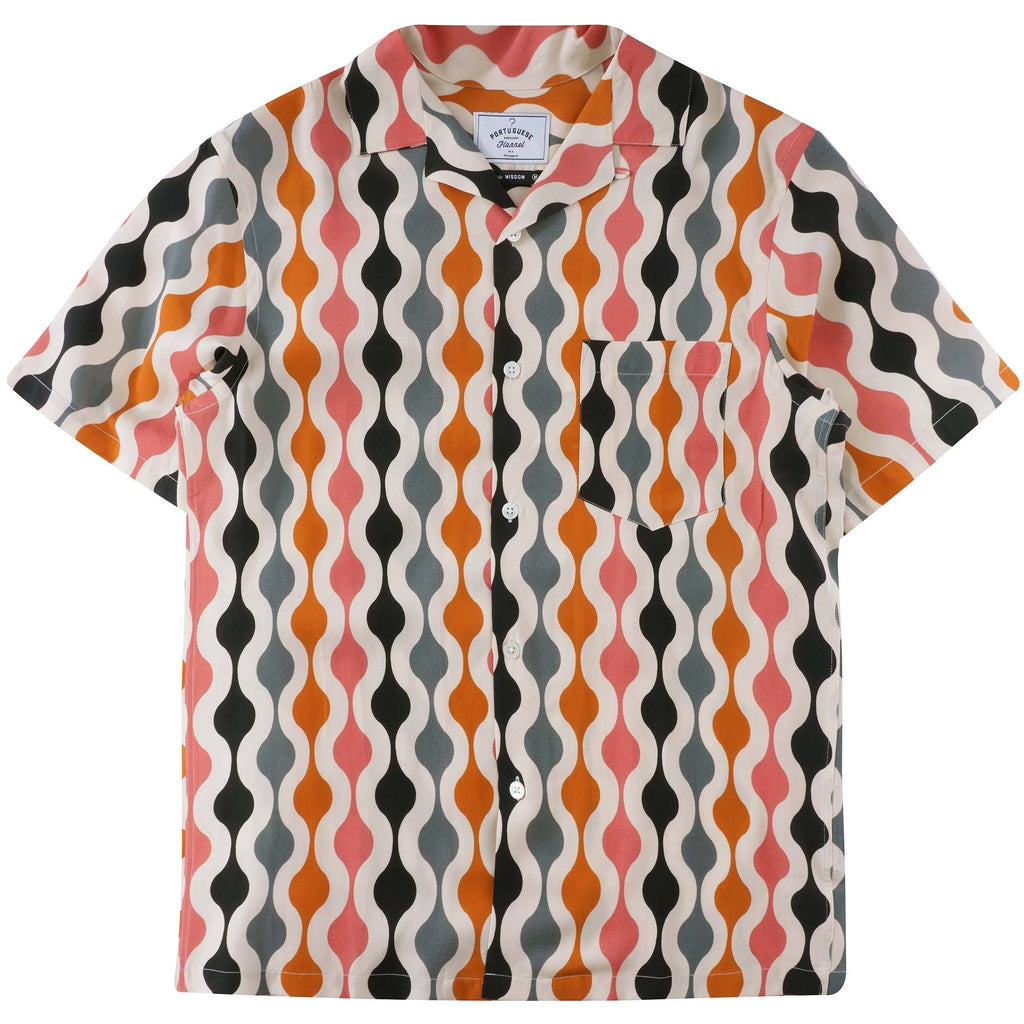 Portuguese Flannel Drop 2 Shirt - Pink/Orange/Black/Grey