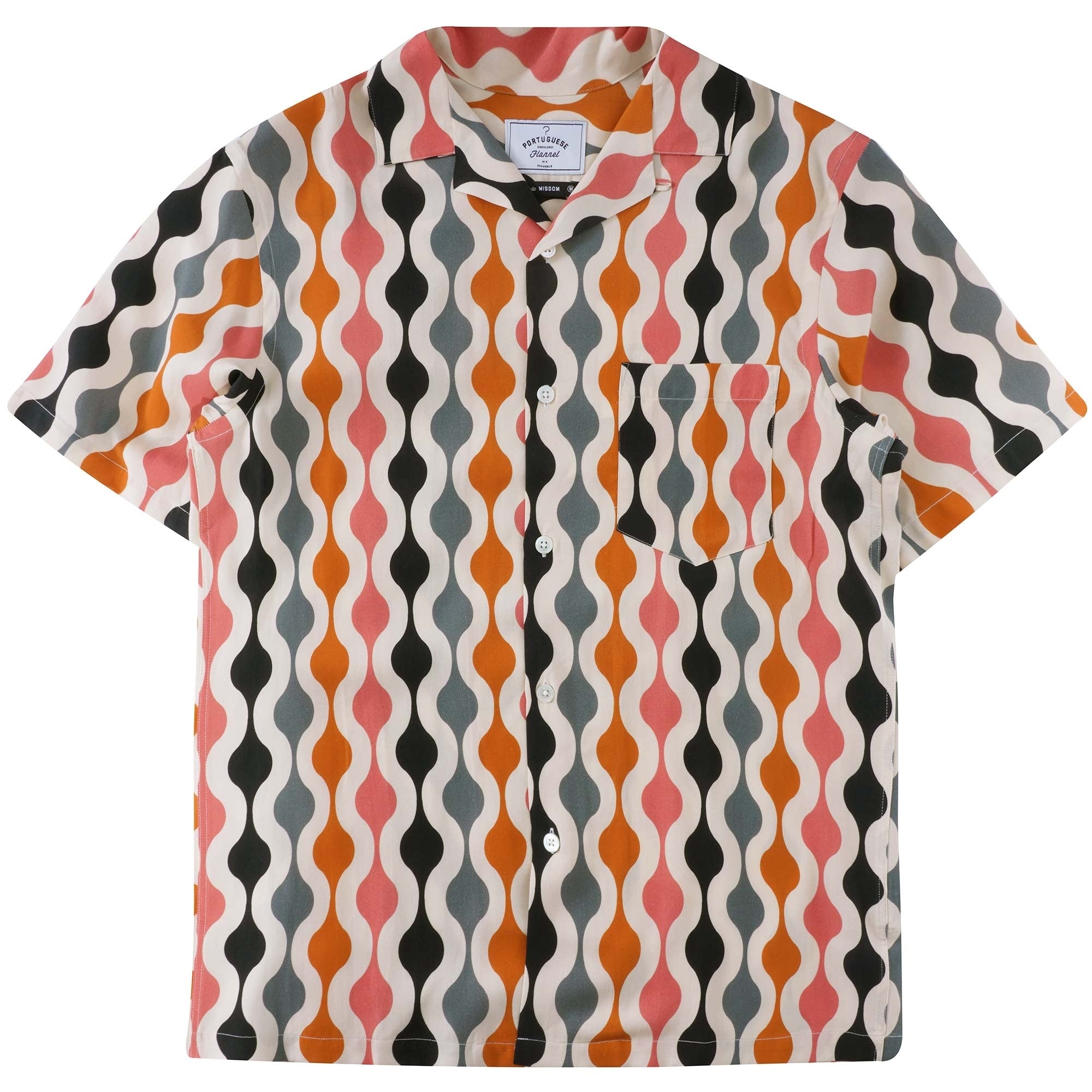 Portuguese Flannel Drop 2 Shirt - Pink/Orange/Black/Grey