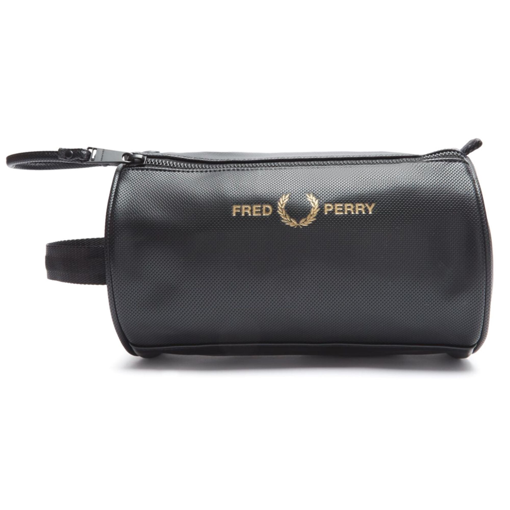 Fred Perry Piqu Textured Wash Bag - Black