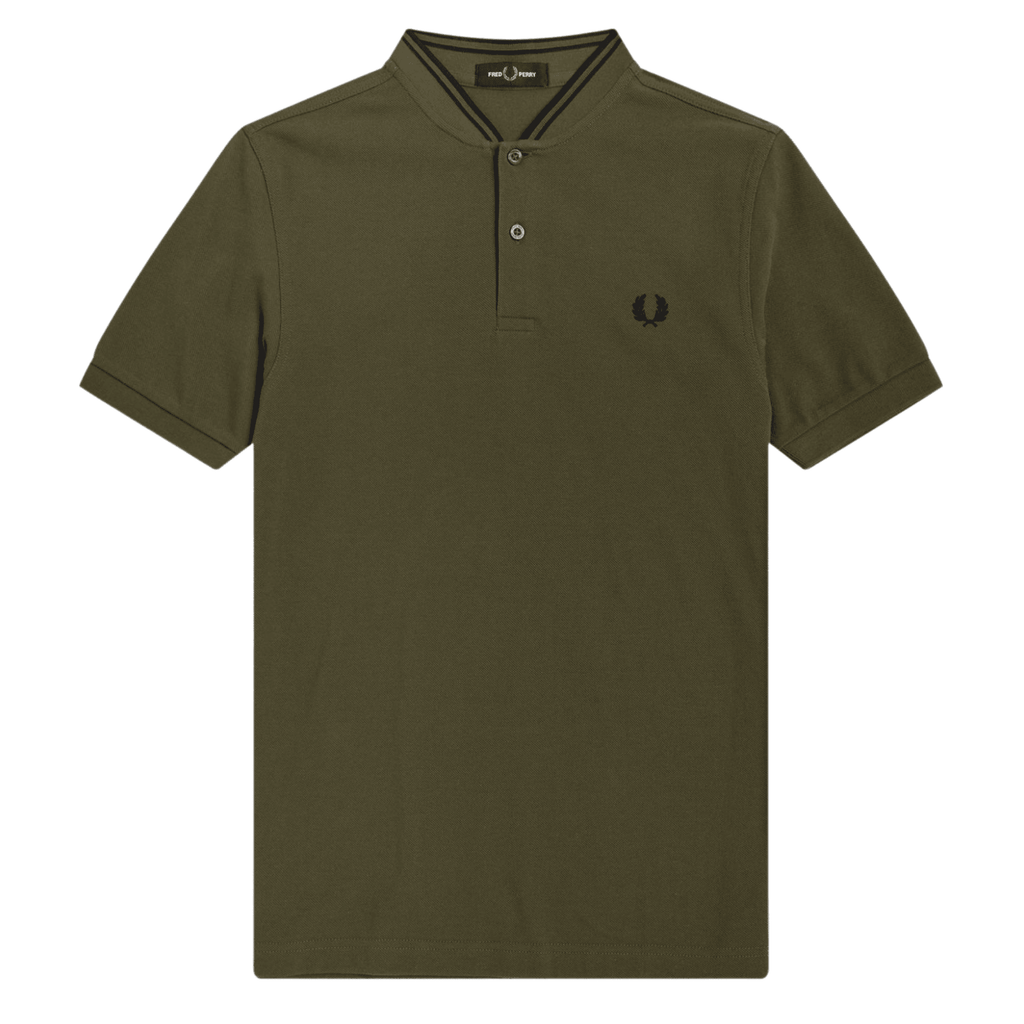 Fred Perry M4 Bomber Collar Polo Shirt - Military Green