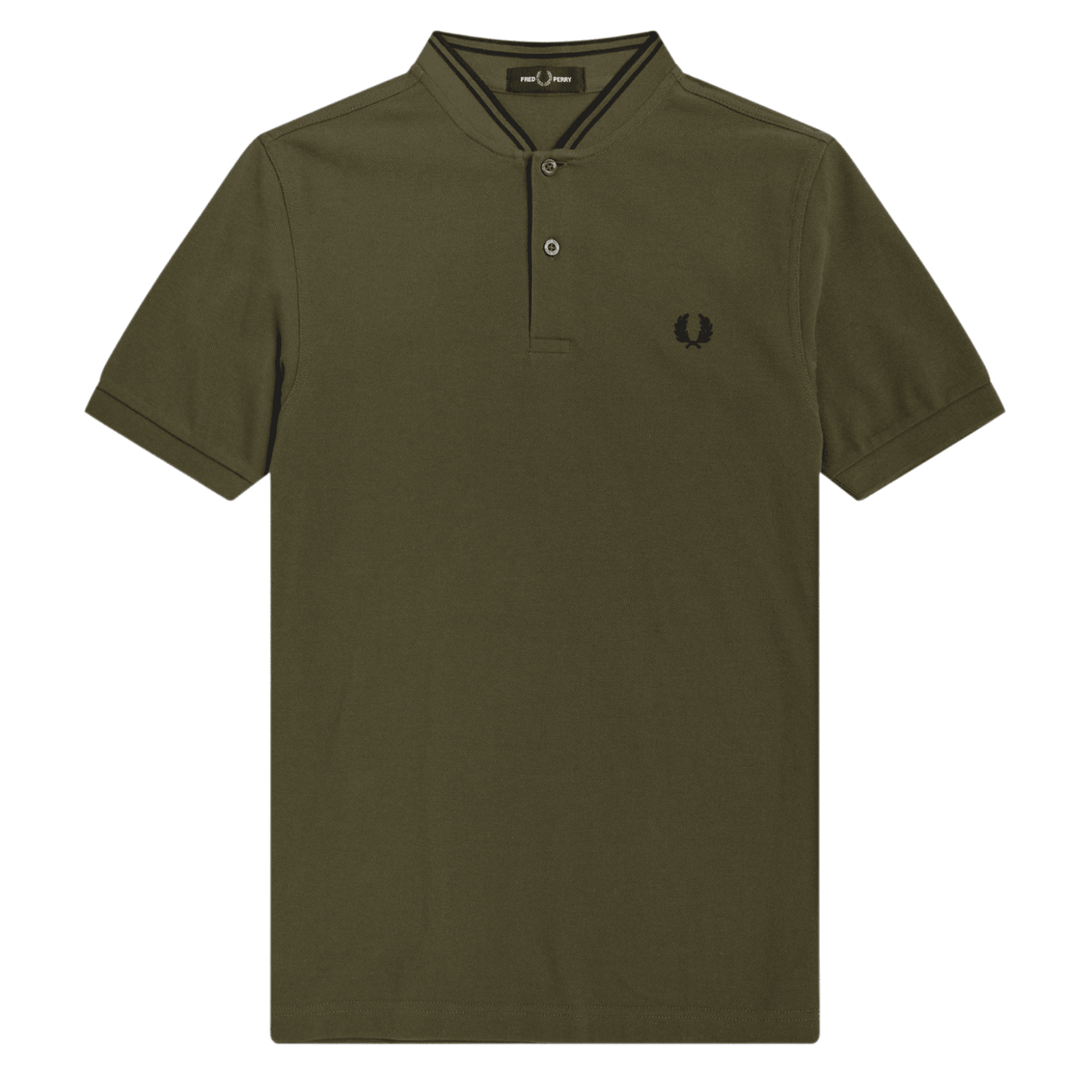 Fred Perry M4 Bomber Collar Polo Shirt - Military Green