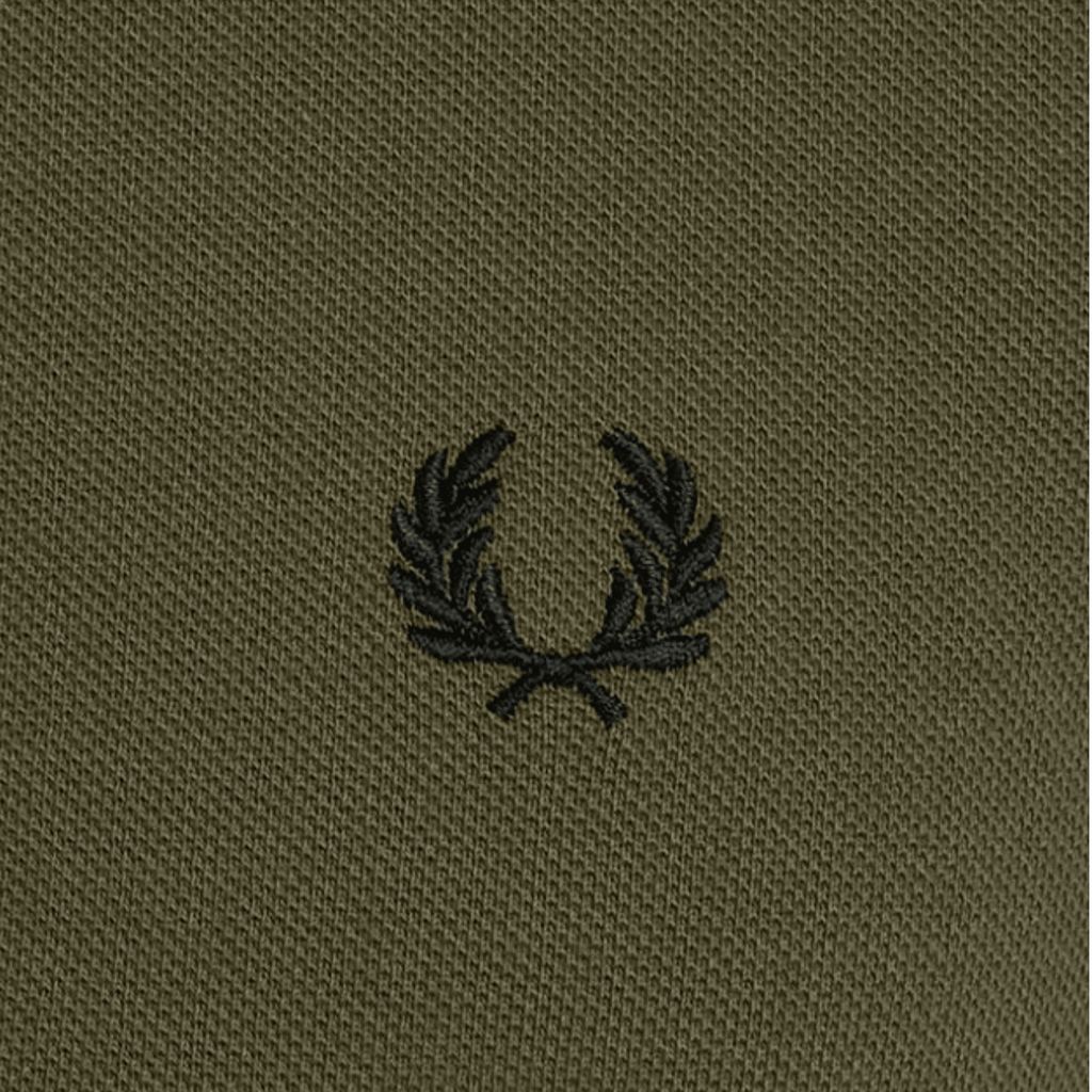 Fred Perry M4 Bomber Collar Polo Shirt - Military Green