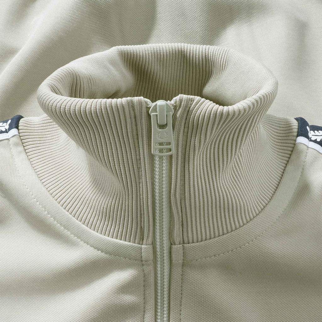 Fred Perry Taped Track Jacket - Light Oyster