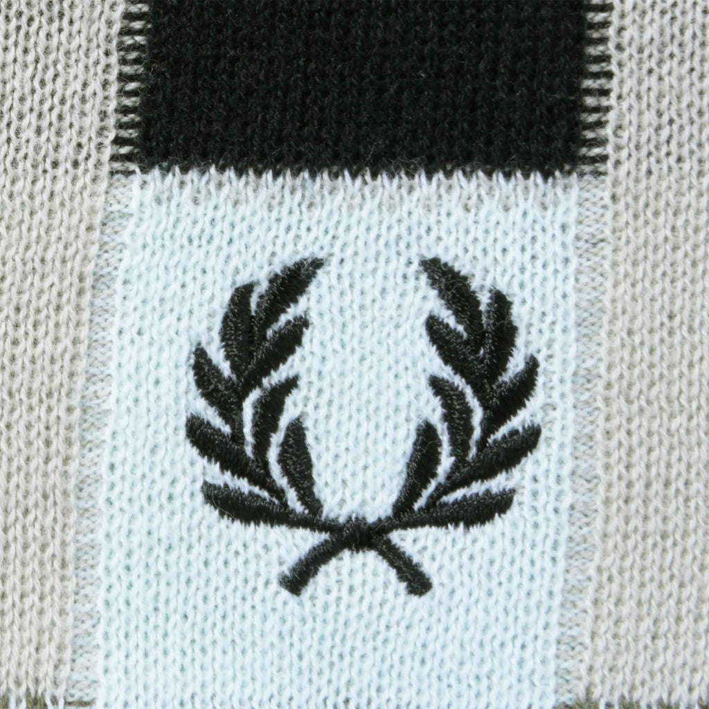 Fred Perry Jacquard Knitted T-Shirt - Black/Blue/Green