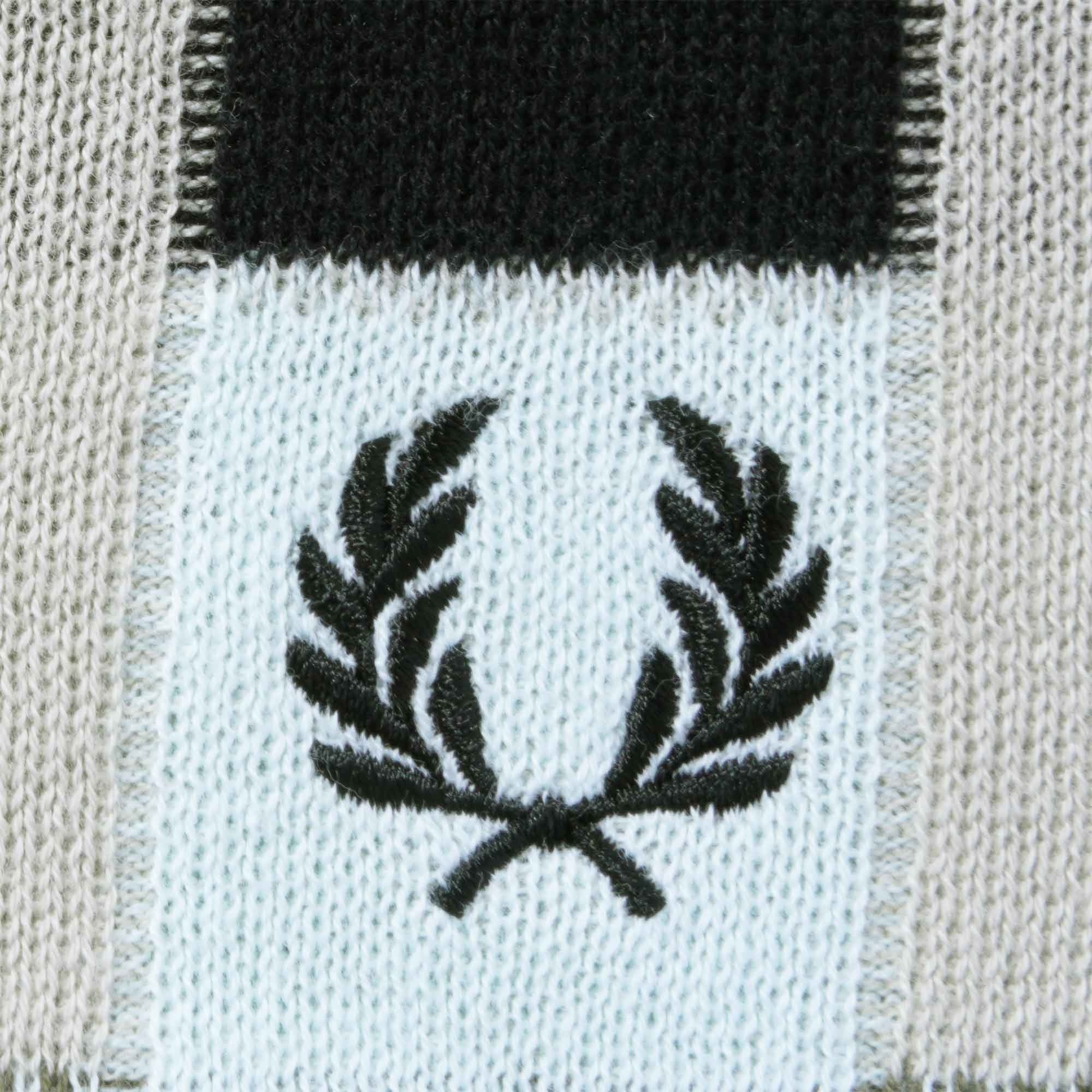 Fred Perry Jacquard Knitted T-Shirt - Black/Blue/Green