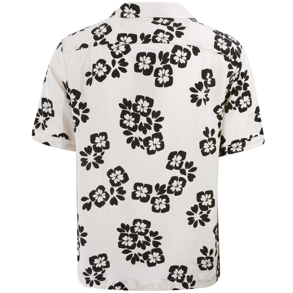 Fred Perry Floral Print Revere Collar Shirt - Ecru