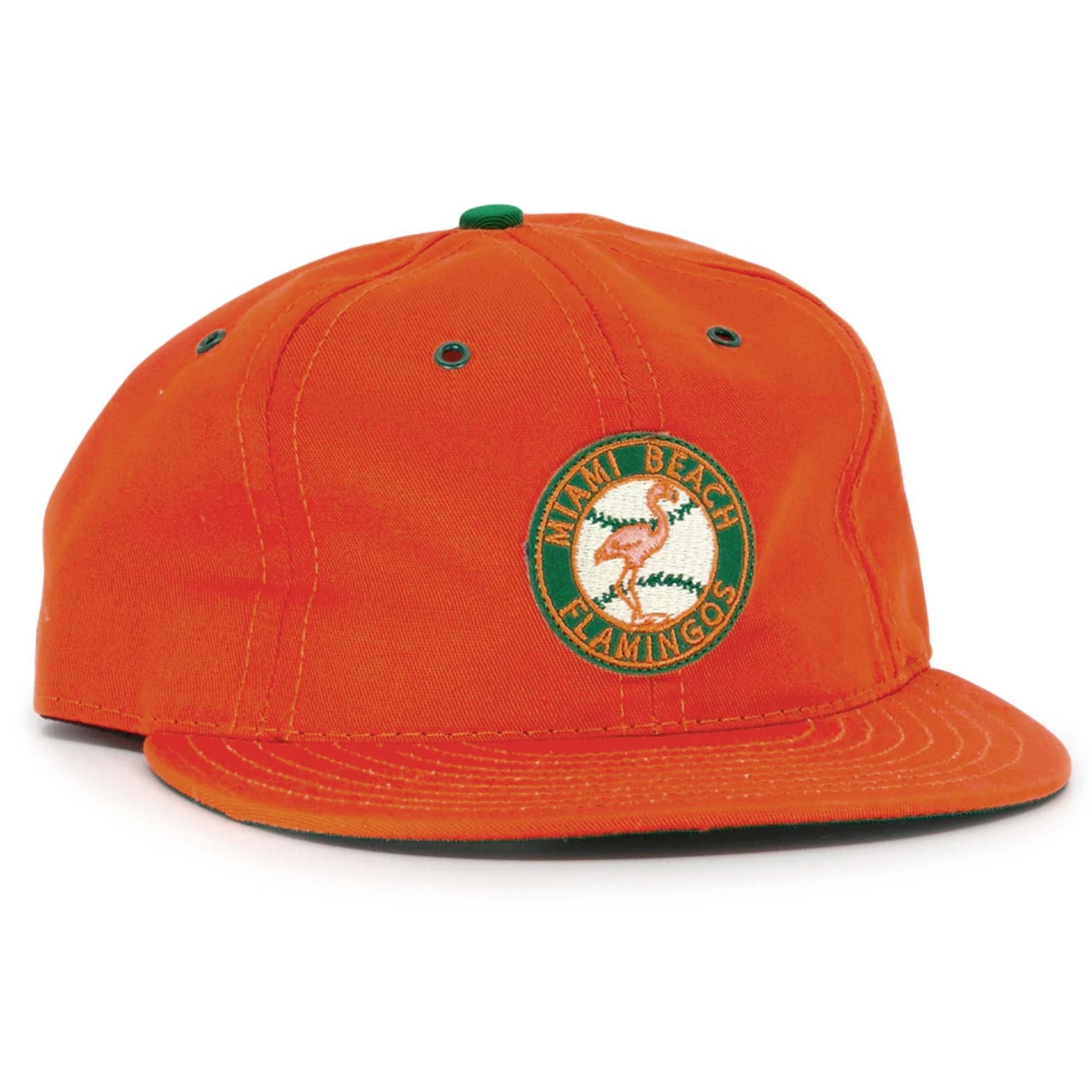 Ebbets Field Flannels Miami Beach Flamingos Cotton Twill Ballcap - Orange