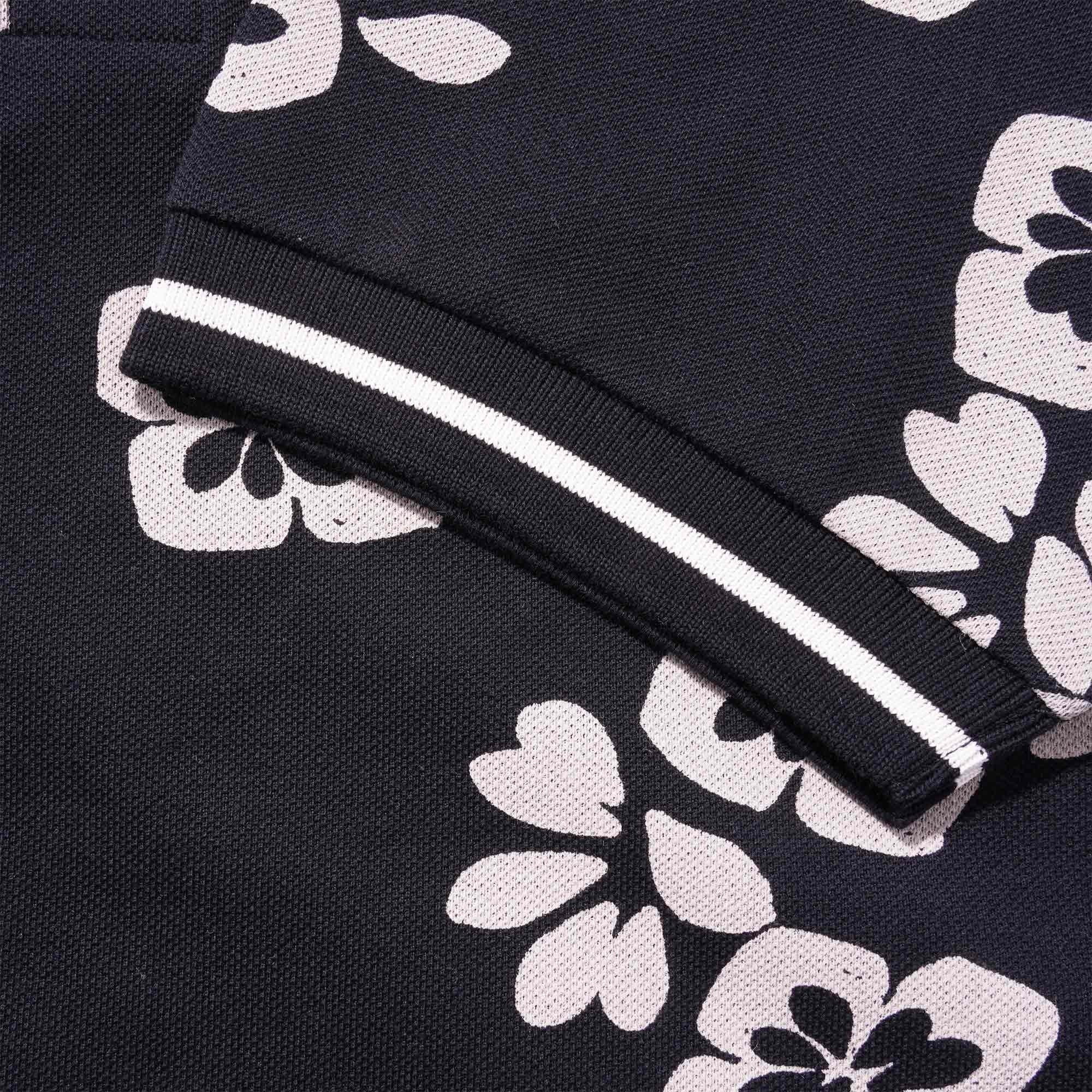 Fred Perry M3 Floral Print Polo Shirt - Black