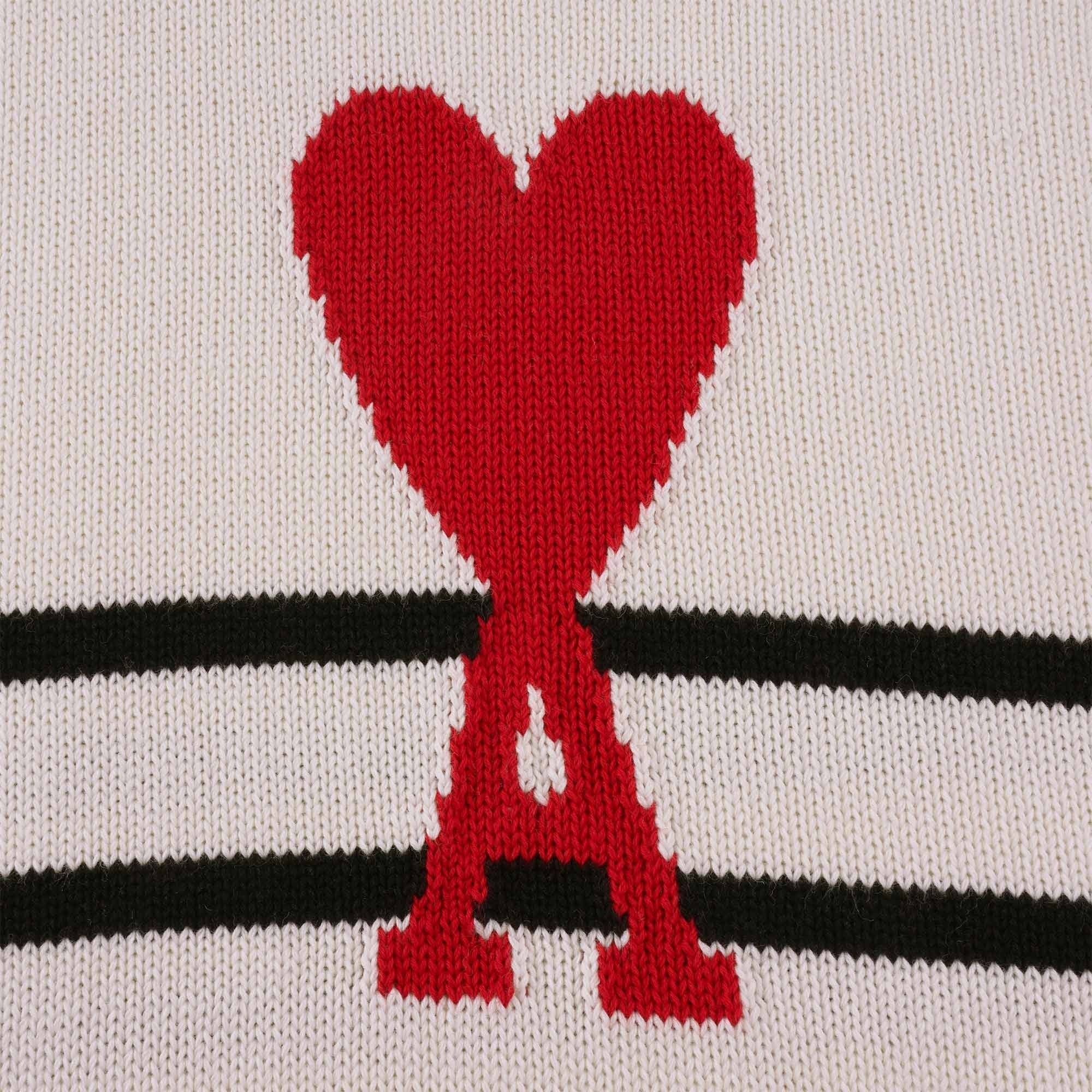 AMI De Coeur Striped Sweater - White