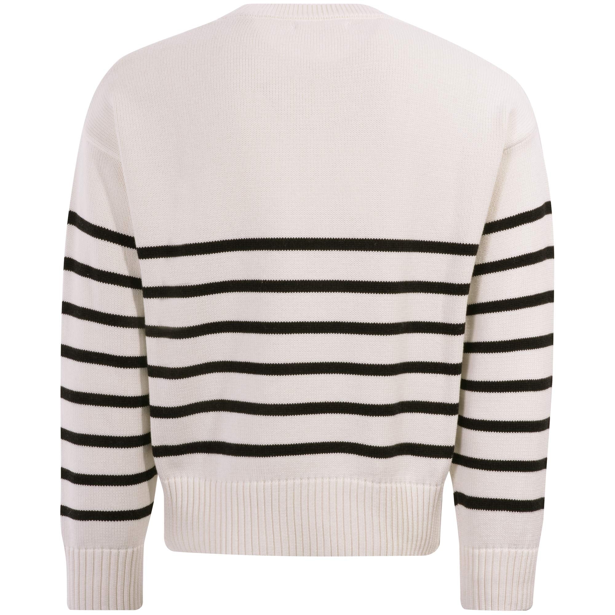 AMI De Coeur Striped Sweater - White