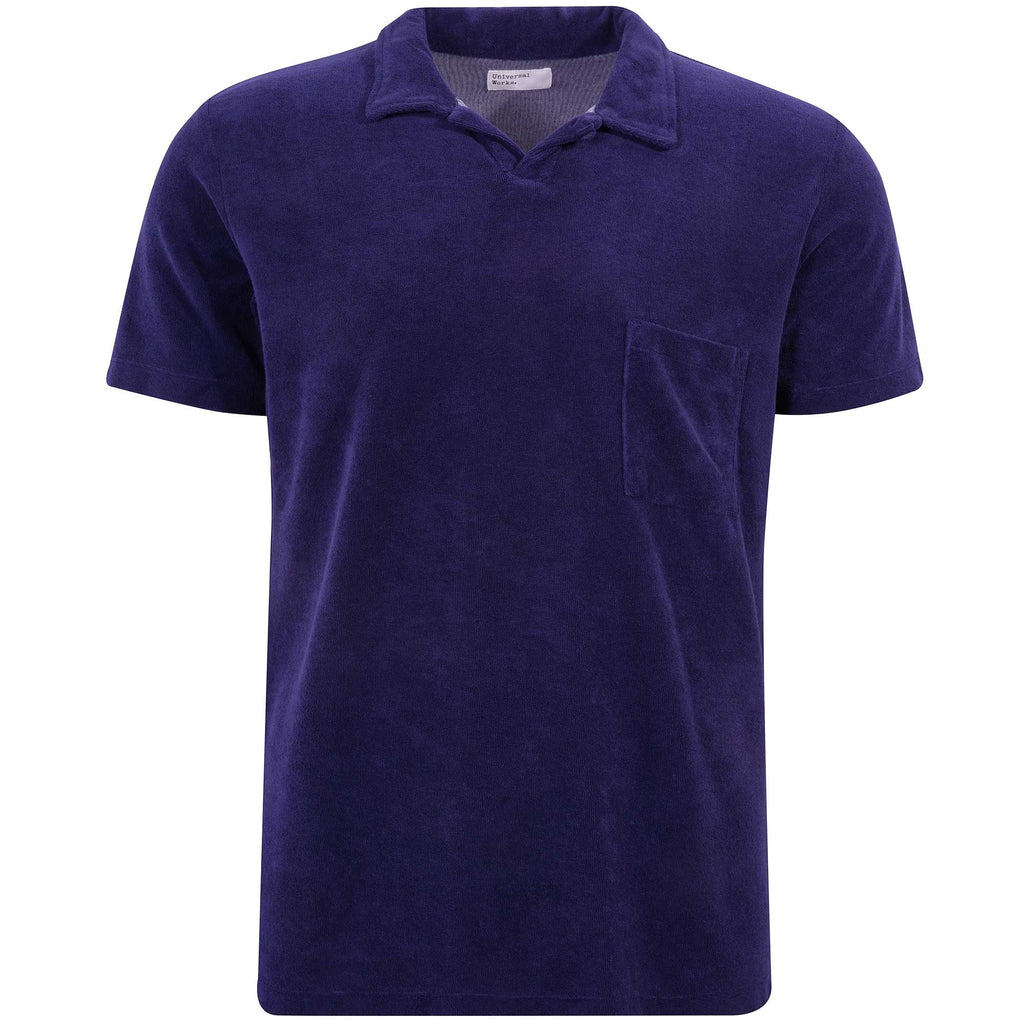 Universal Works Vacation Polo Shirt - Ink Blue