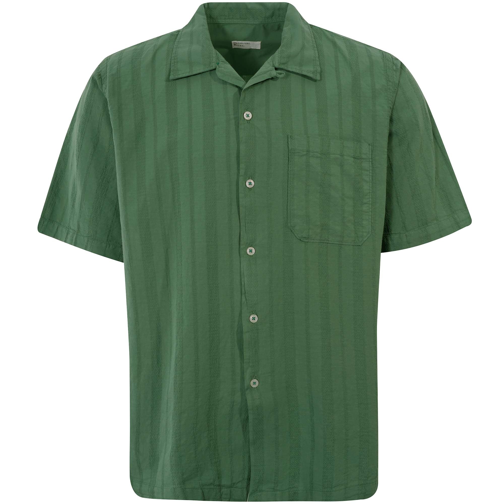 Universal Works Camp Shirt - Green Flag Self