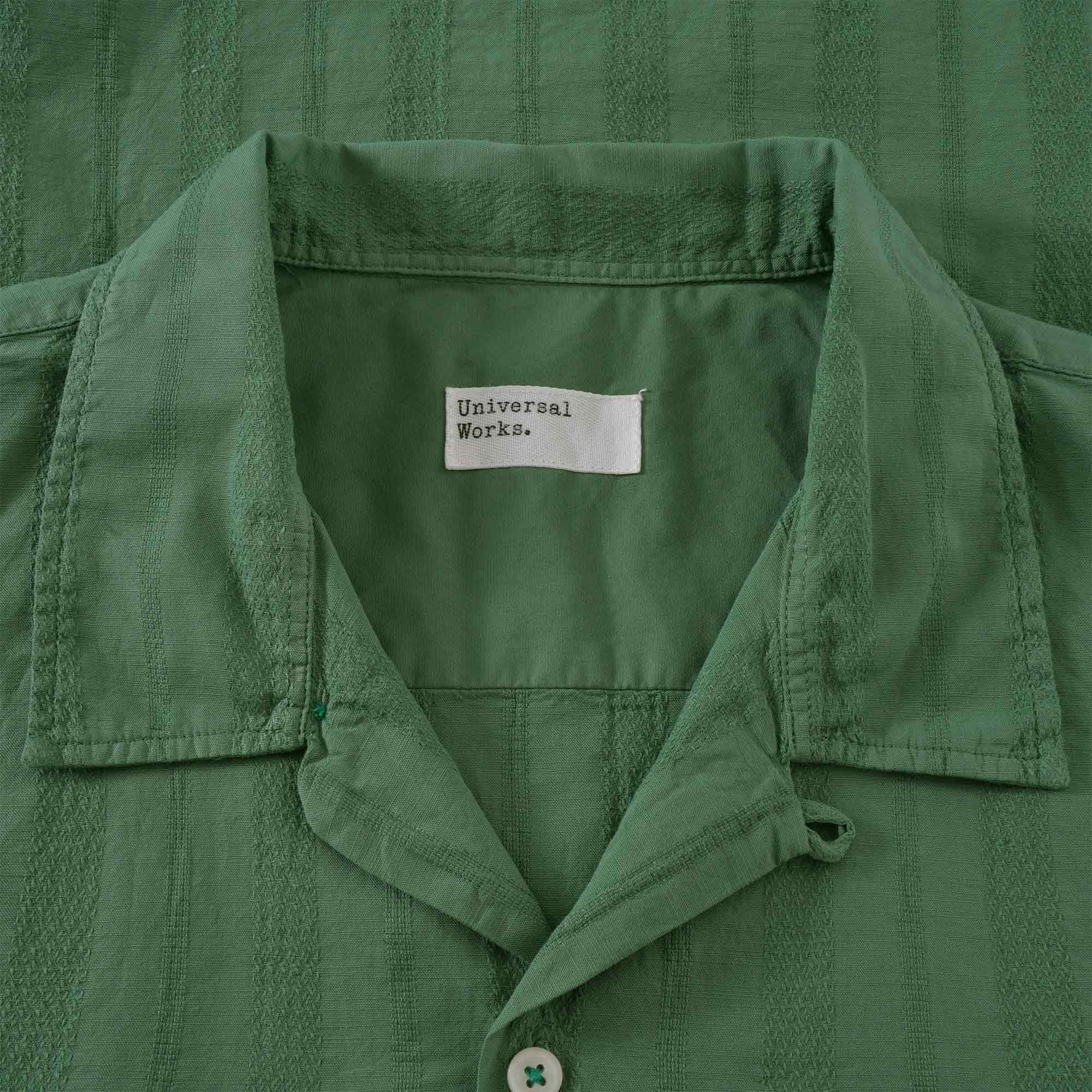 Universal Works Camp Shirt - Green Flag Self