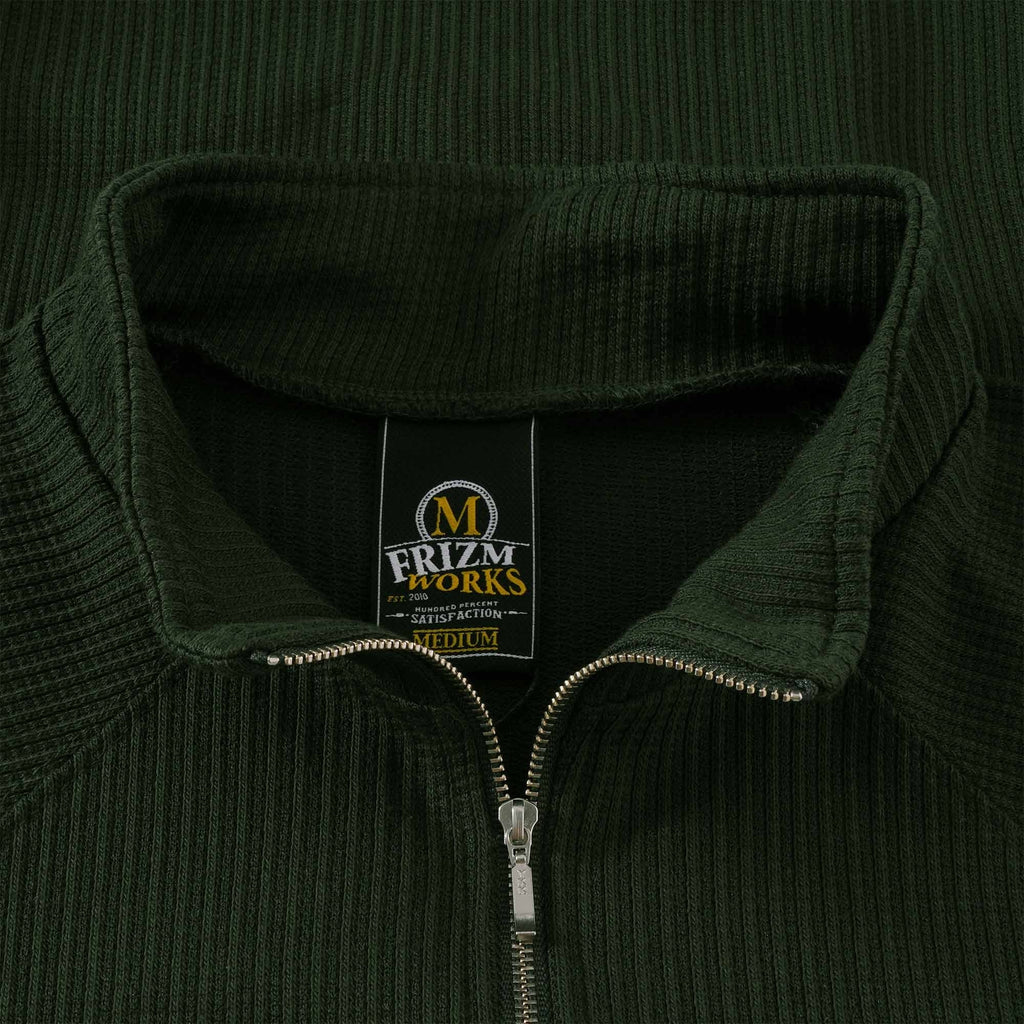 FrizmWORKS Cosy Half-Zip Knit - Olive