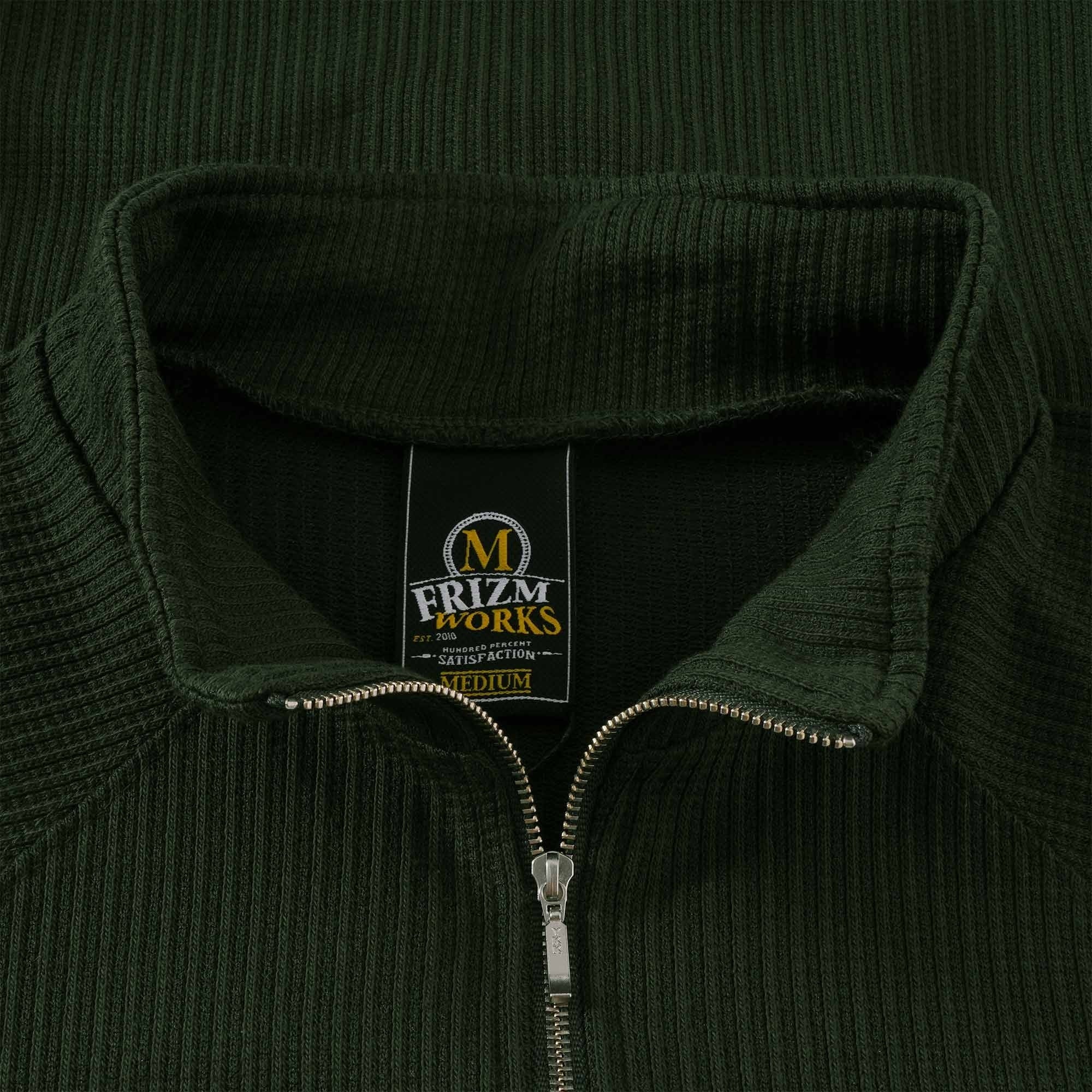 FrizmWORKS Cosy Half-Zip Knit - Olive