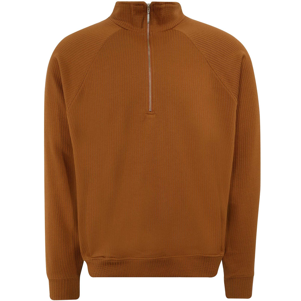 FrizmWORKS Cosy Half-Zip Knit - Brick
