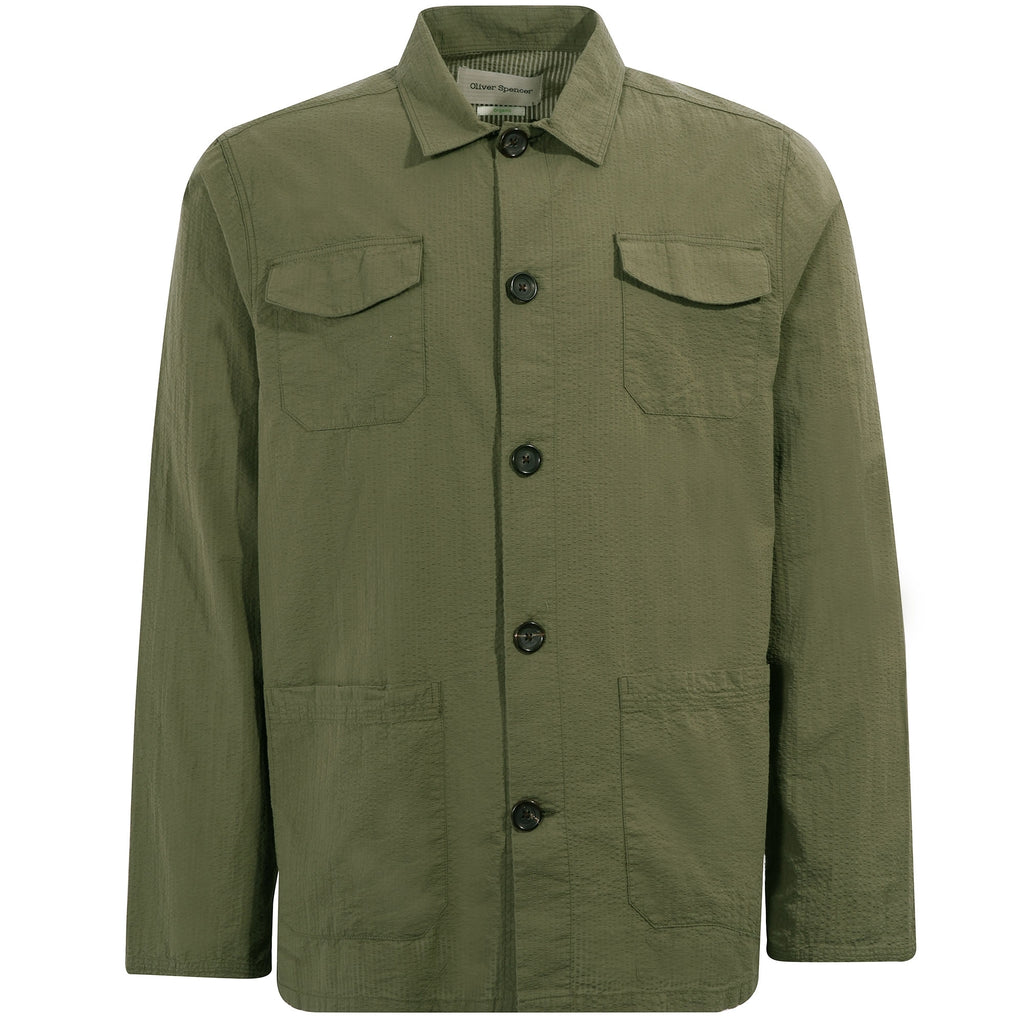 Oliver Spencer Hockney Shirt Jacket - Newlyn Green