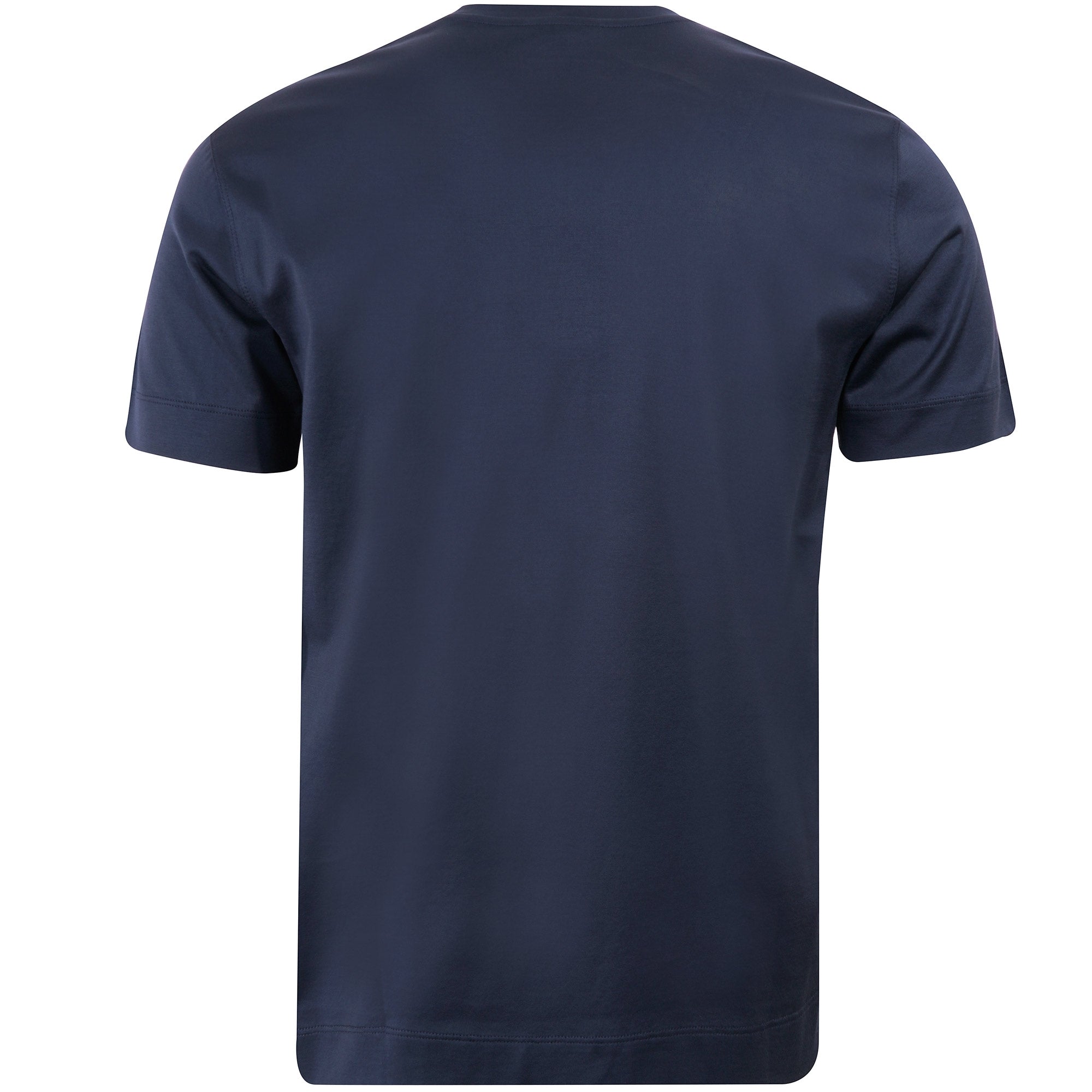 Emporio Armani Tencel blend T-shirt with Felt Eagle Patch - Midnight Navy