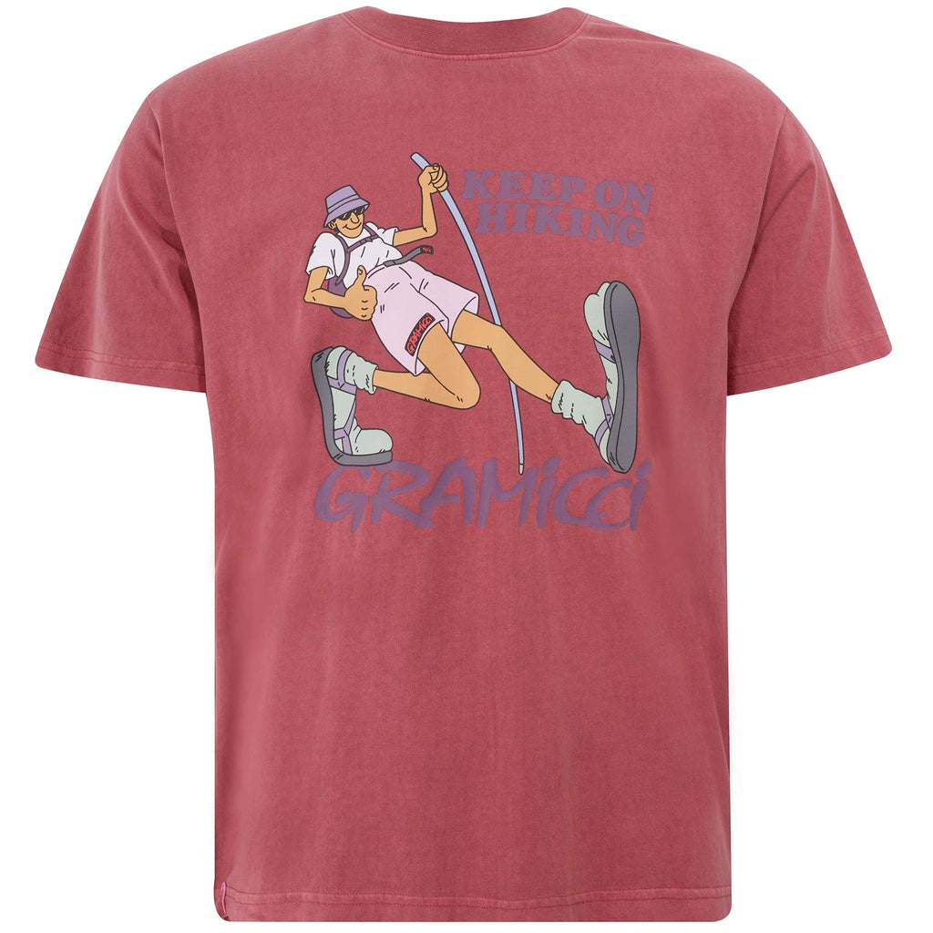 Gramicci Keep on Hiking T-shirt - Dusty Red