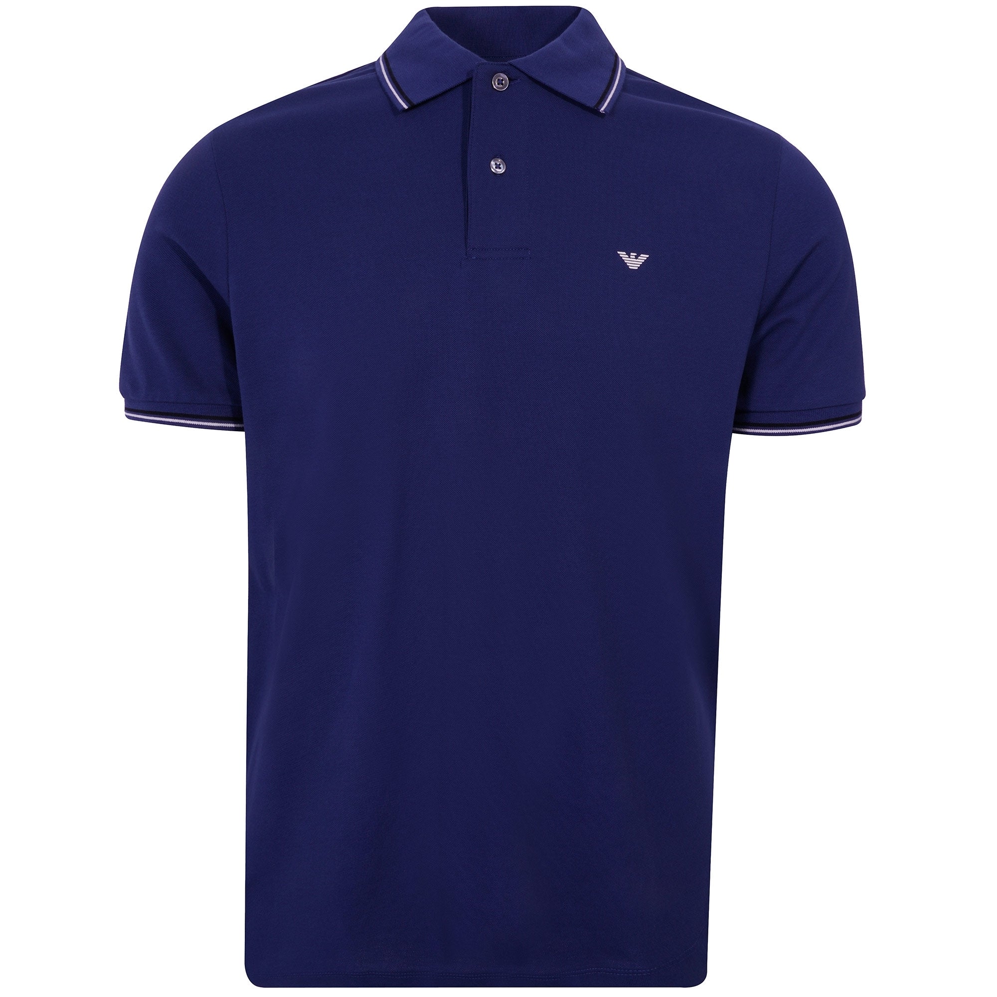 Emporio Armani Stretch Piqu Polo Shirt - Colonia Blue