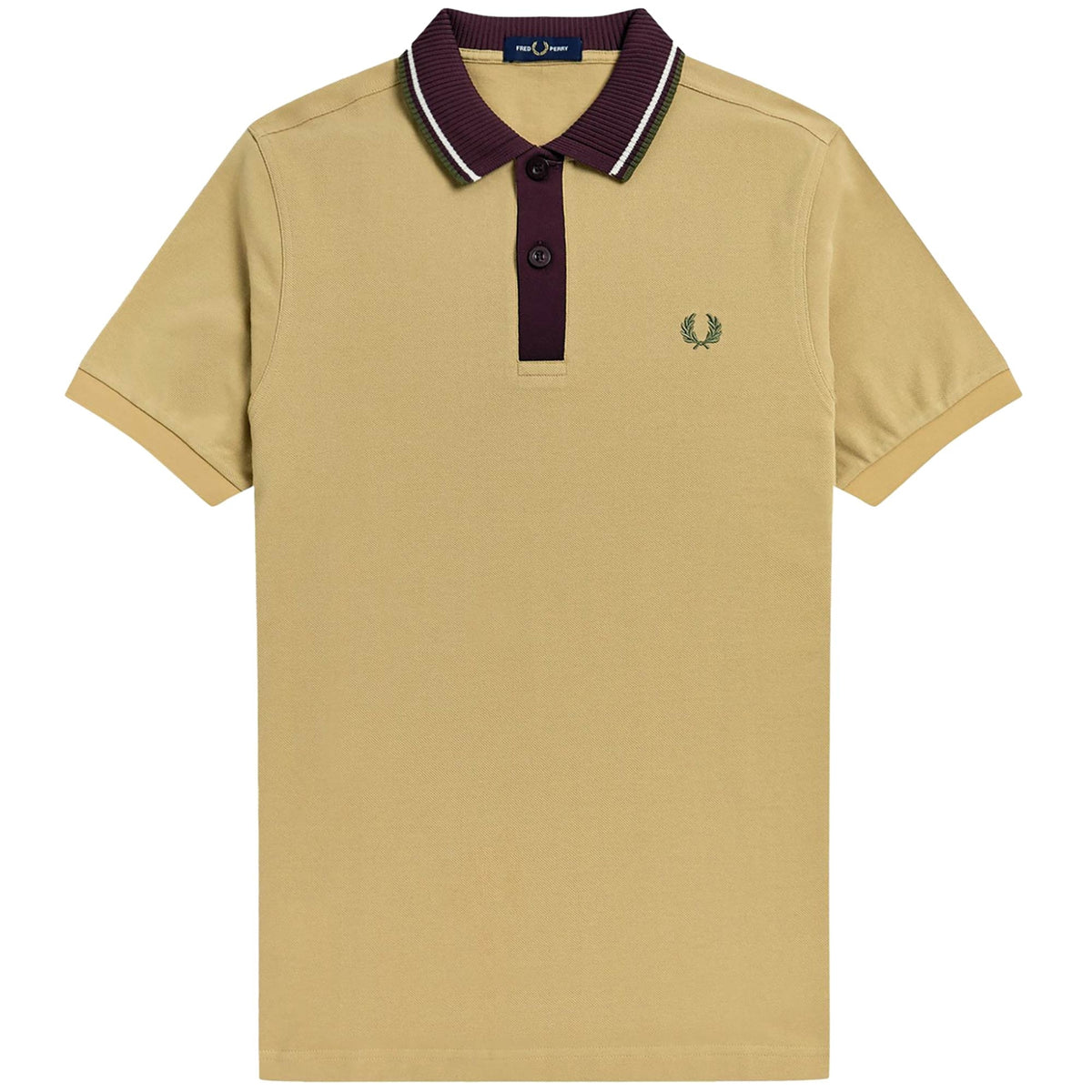 Fred Perry M3 Knitted Collar Polo Shirt - Desert – Stuarts London