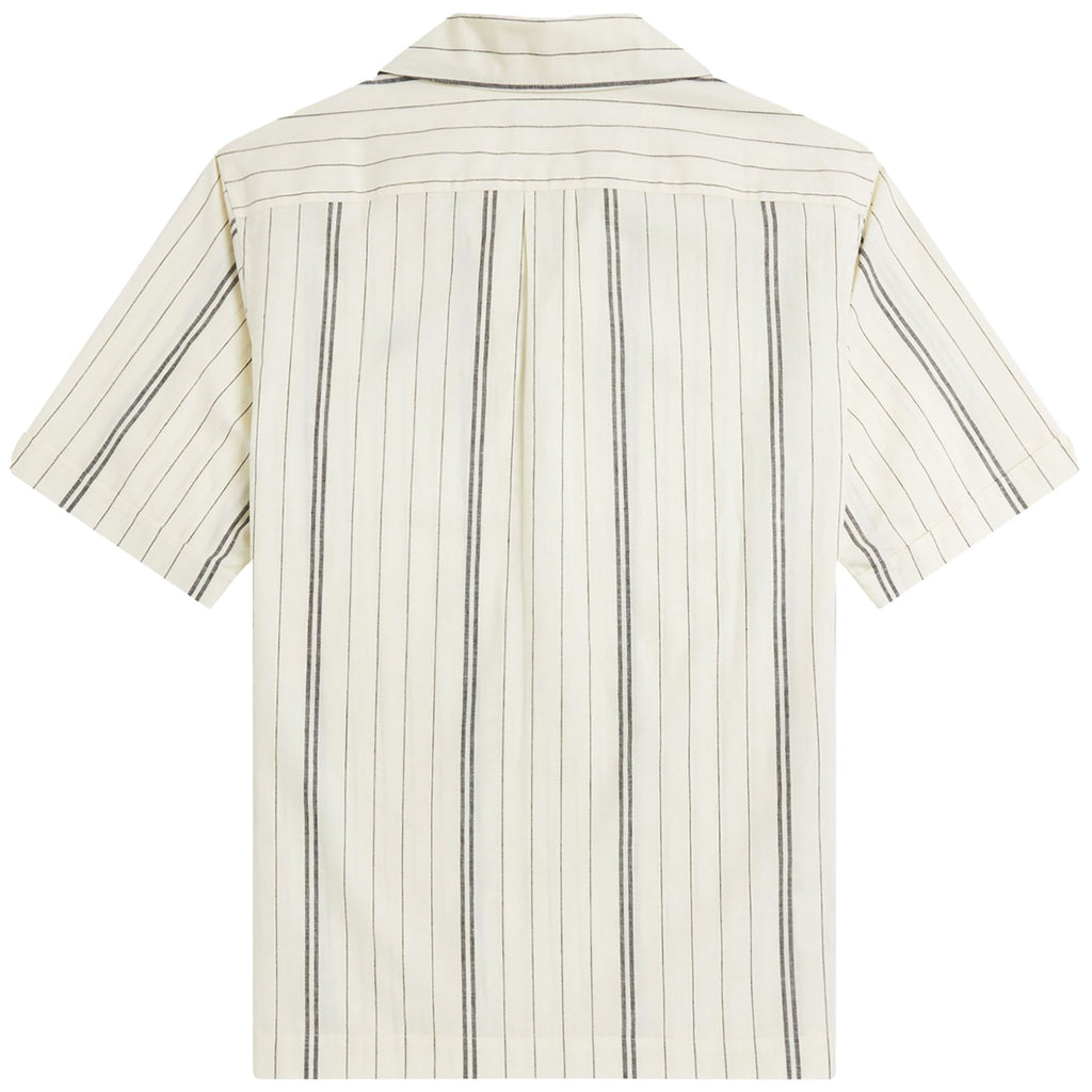 Fred Perry Fine Stripe Revere Collar Shirt - Ecru