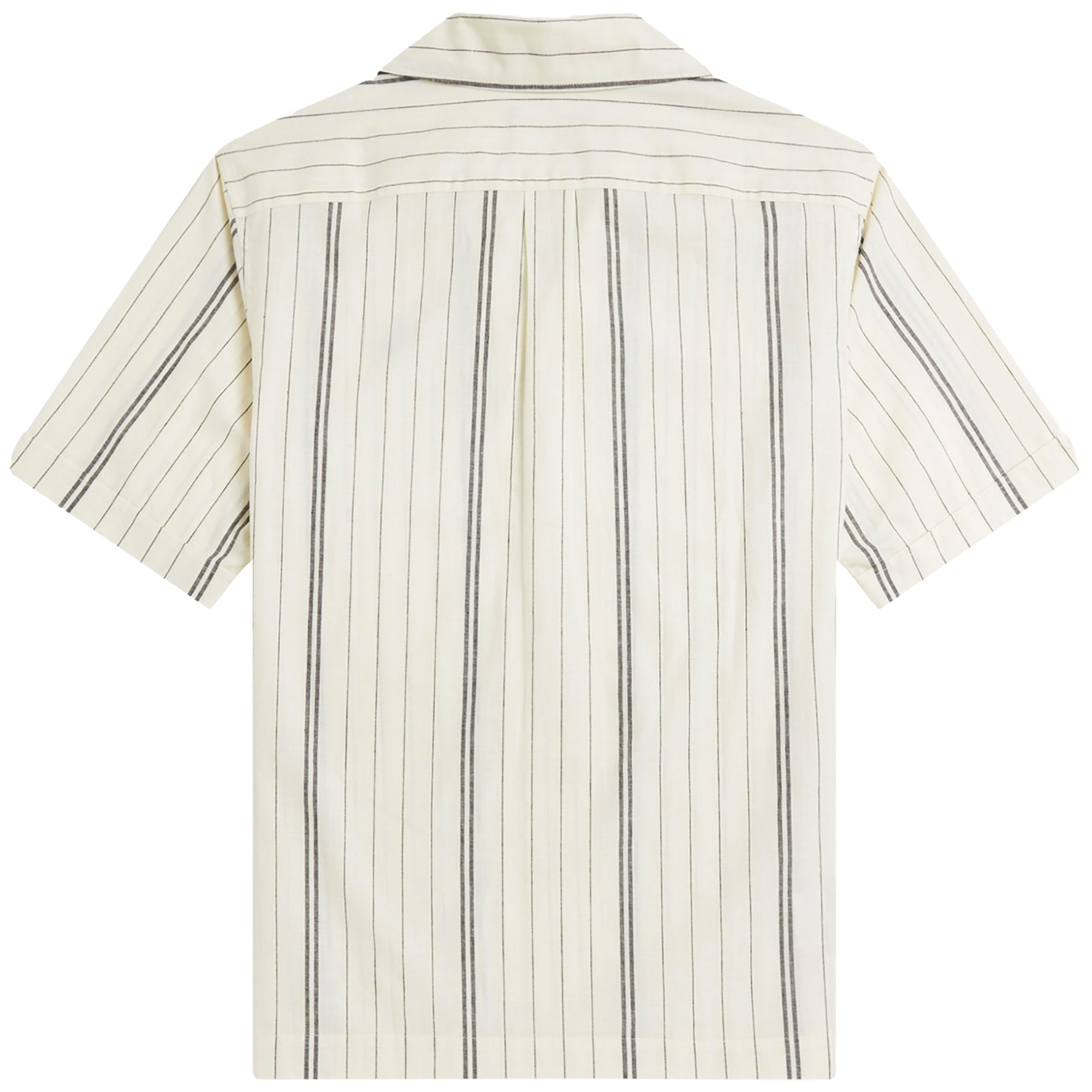 Fred Perry Fine Stripe Revere Collar Shirt - Ecru