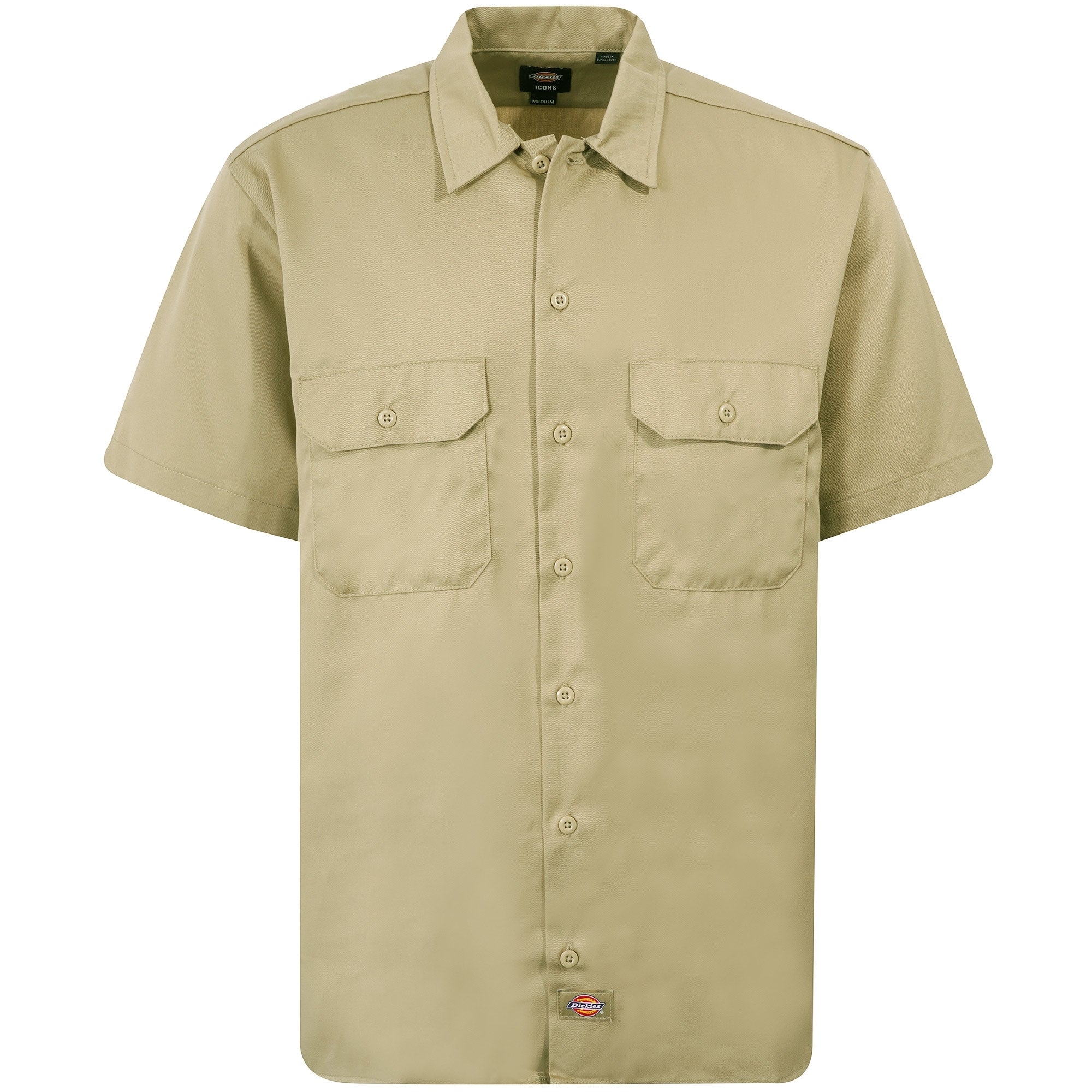 Dickies Short Sleeve Work Shirt - Khaki – Stuarts London