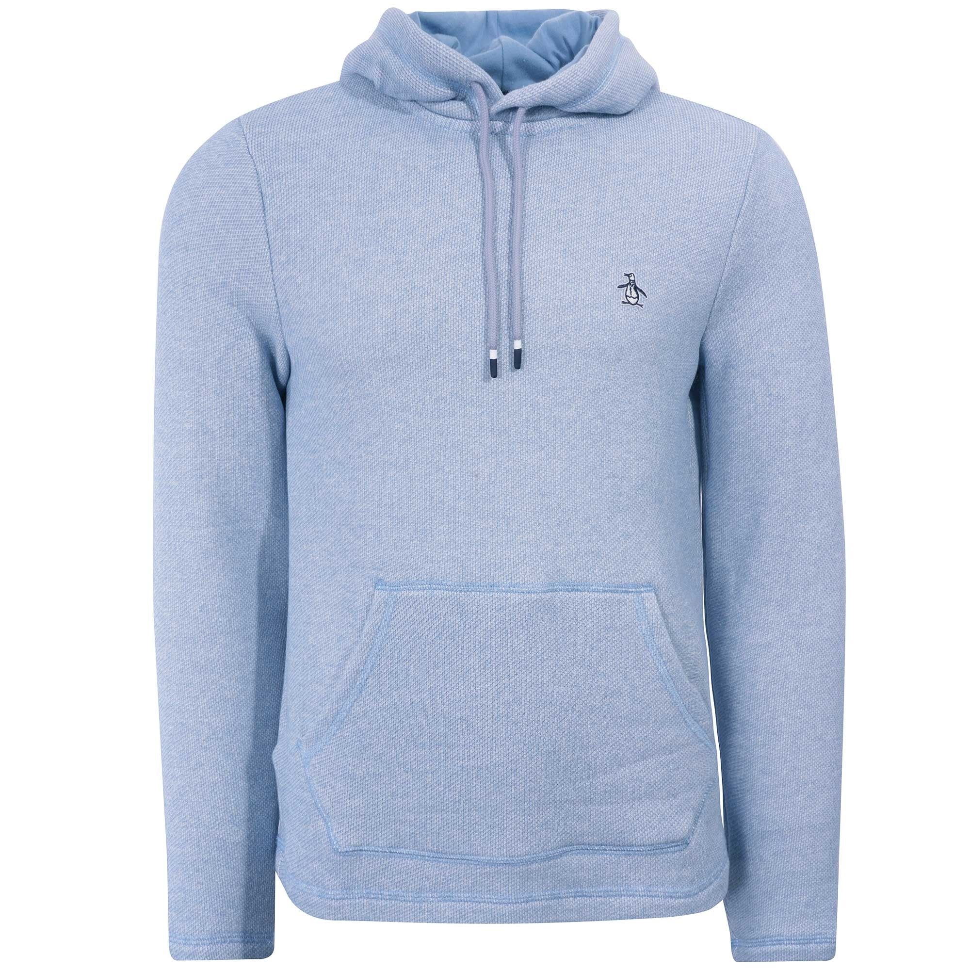 Original Penguin Jacquard Fleece Hoodie - Faded Denim