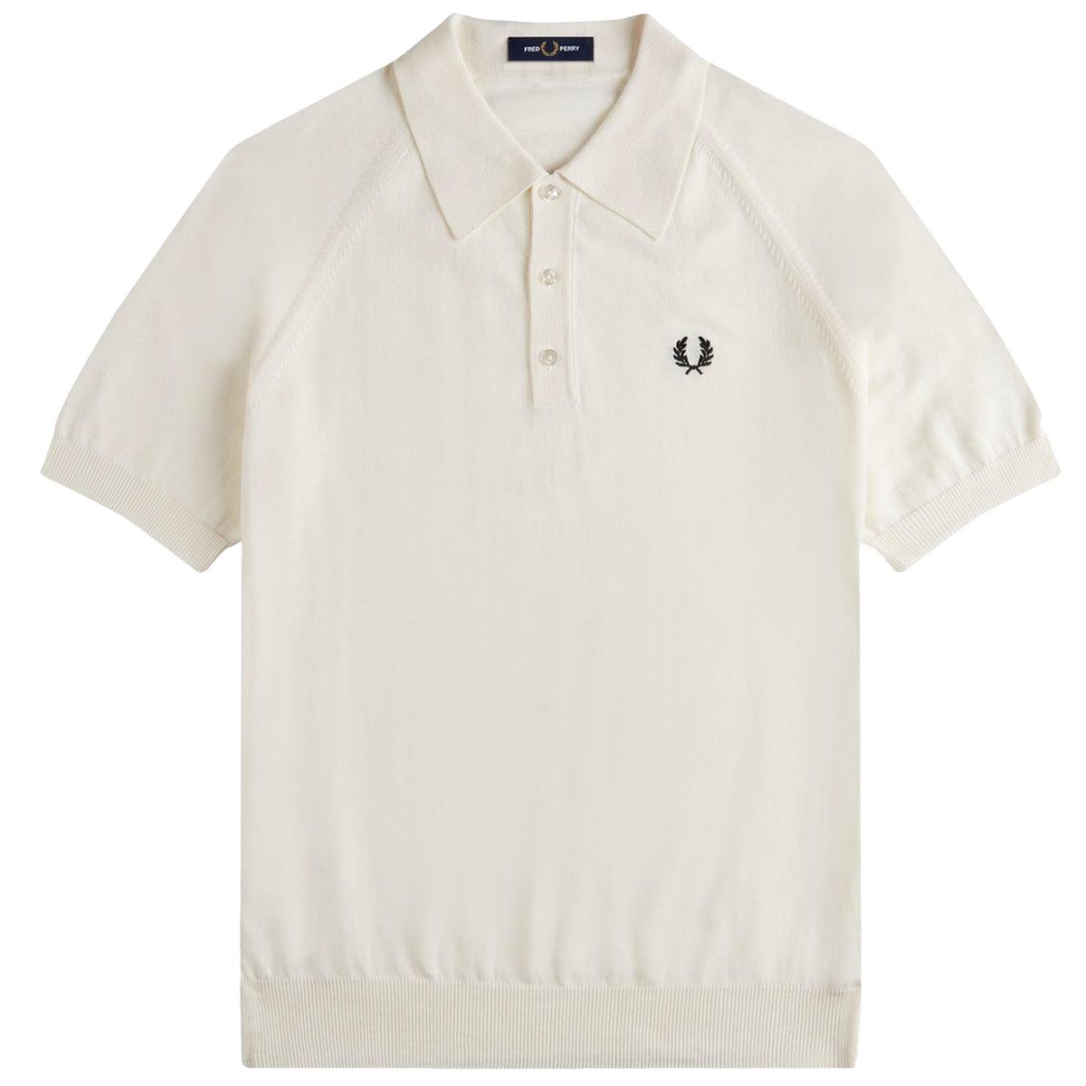 Fred Perry Reissues Raglan Knitted Shirt - Snow White – Stuarts London