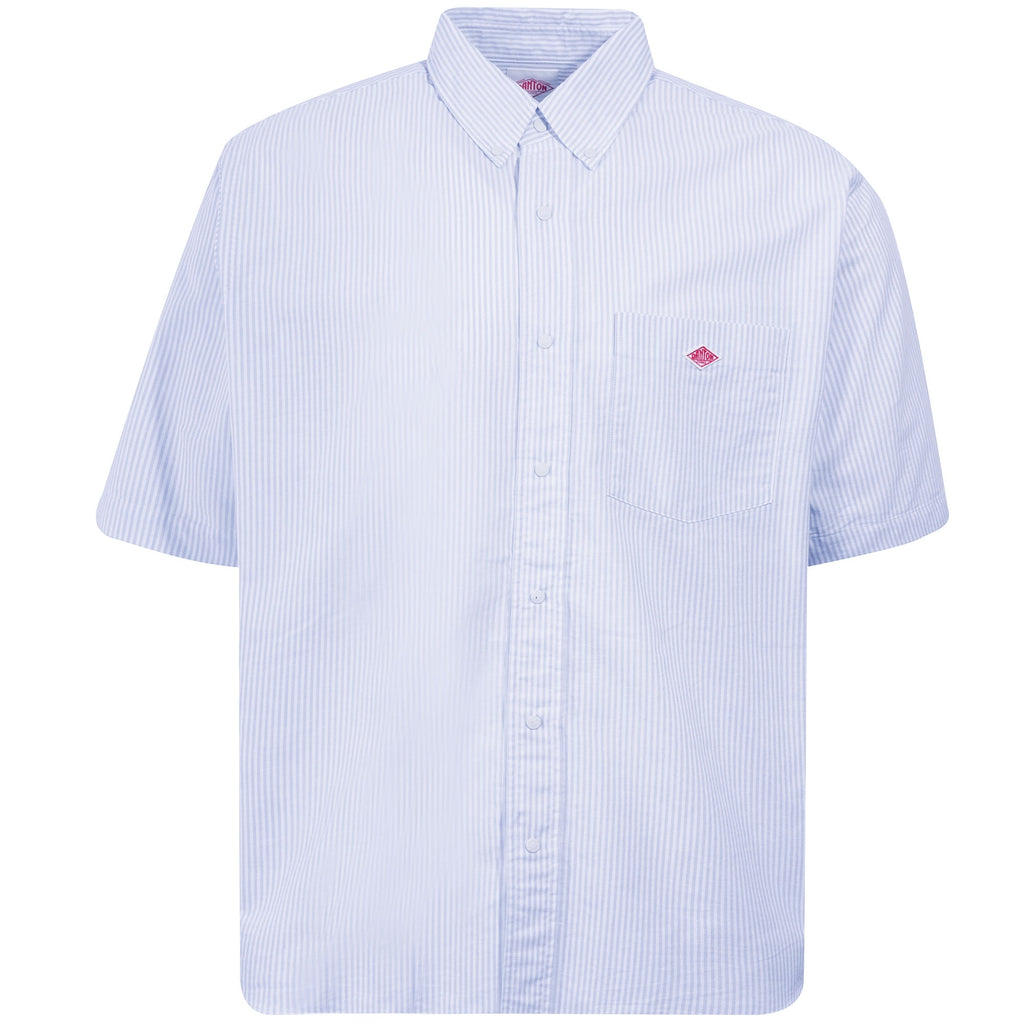 Danton Striped Short Sleeve Shirt - Sax Stripe