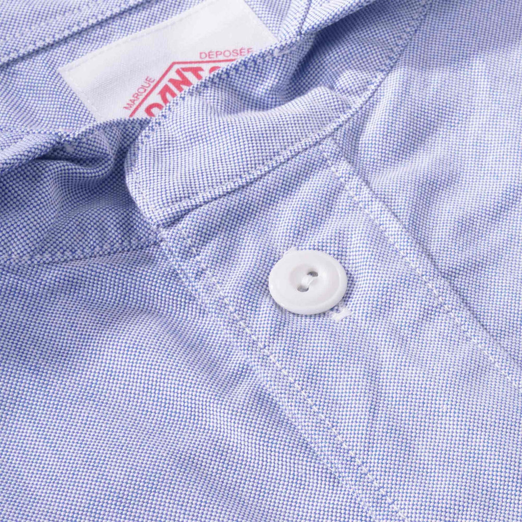 Danton Women's Round Collar Short Sleeve Shirt - Blue