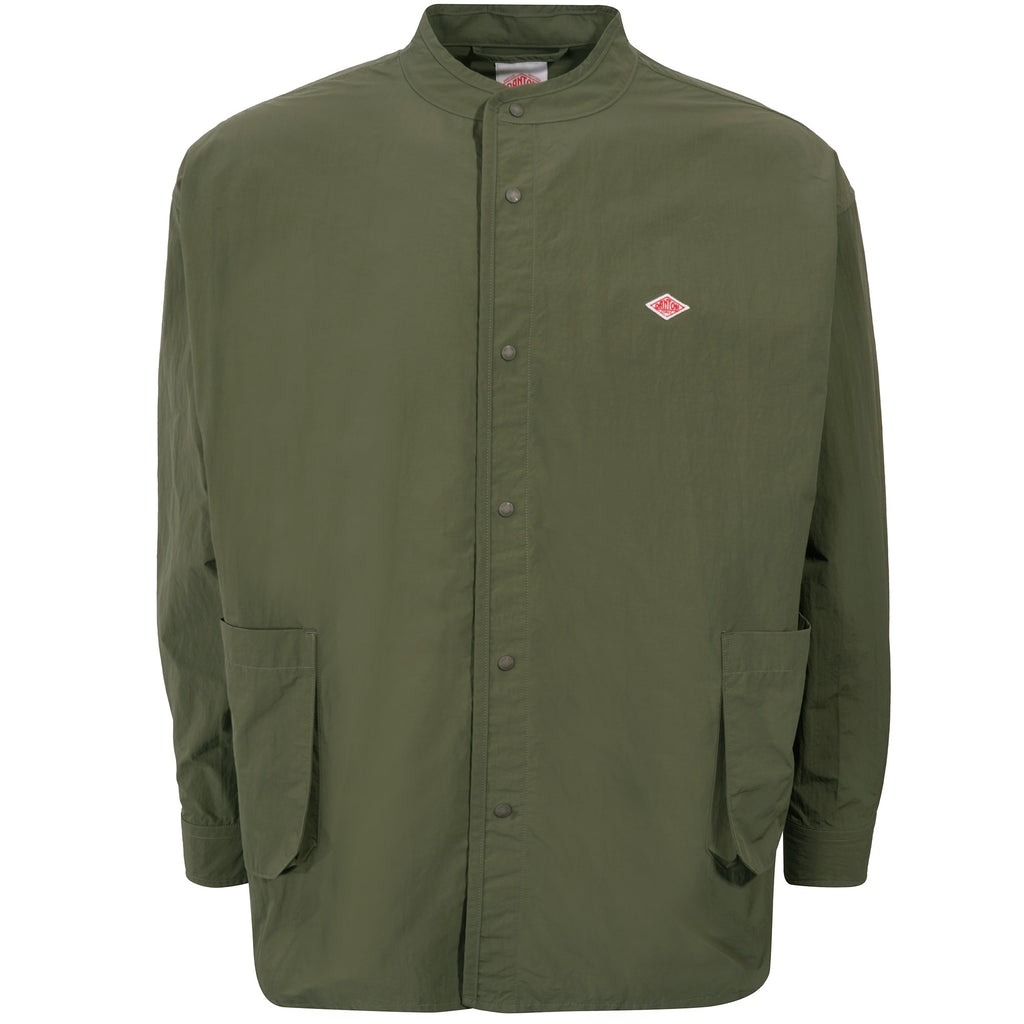 Stand Up Collar Shirt - Olive