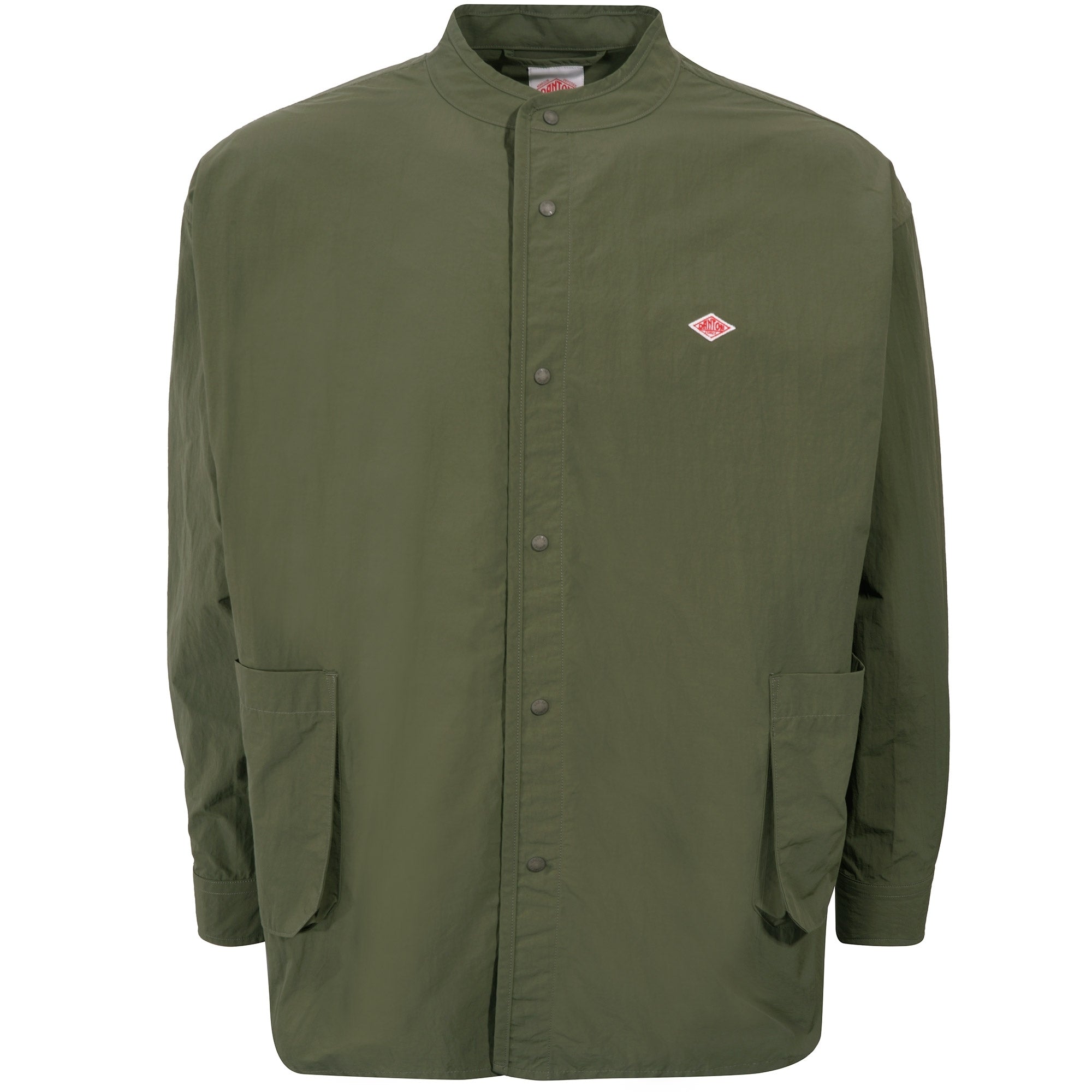 Stand Up Collar Shirt - Olive
