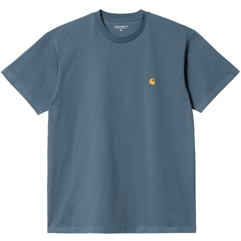 Carhartt WIP Short Sleeve Chase T-Shirt - Storm Blue
