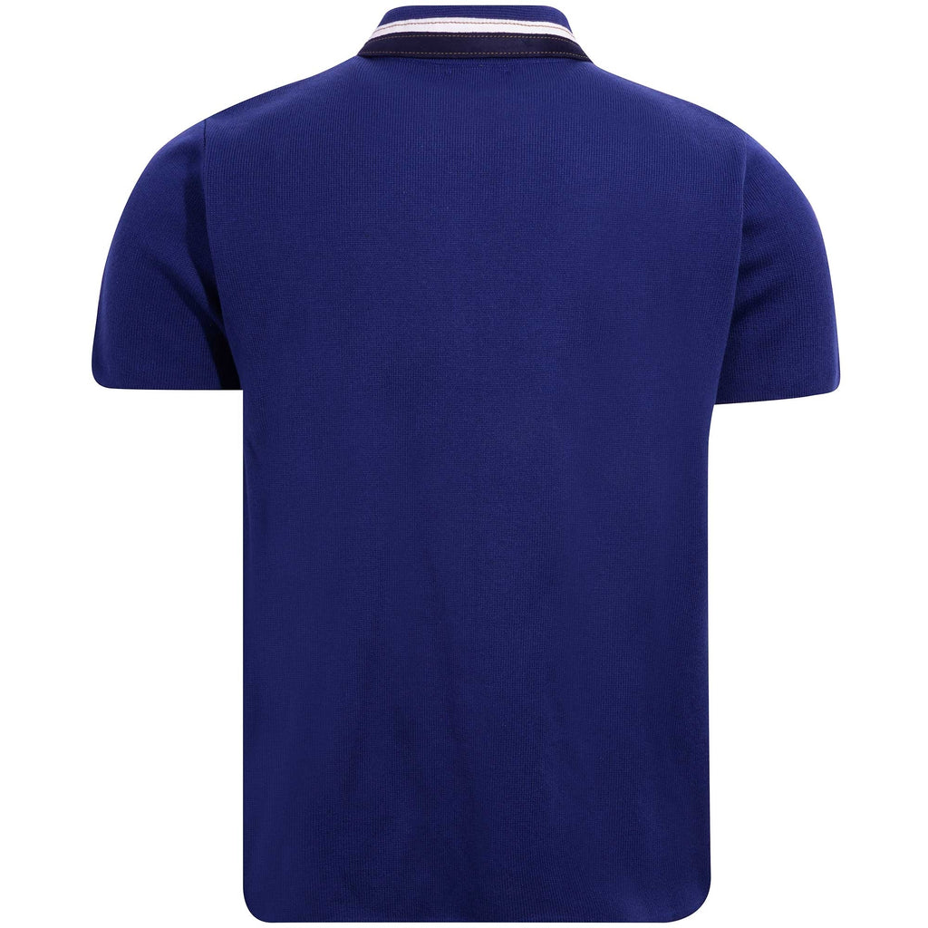 Gabicci Vintage Ladd Zip Neck Knitted Polo Limited Ed. - Pacific
