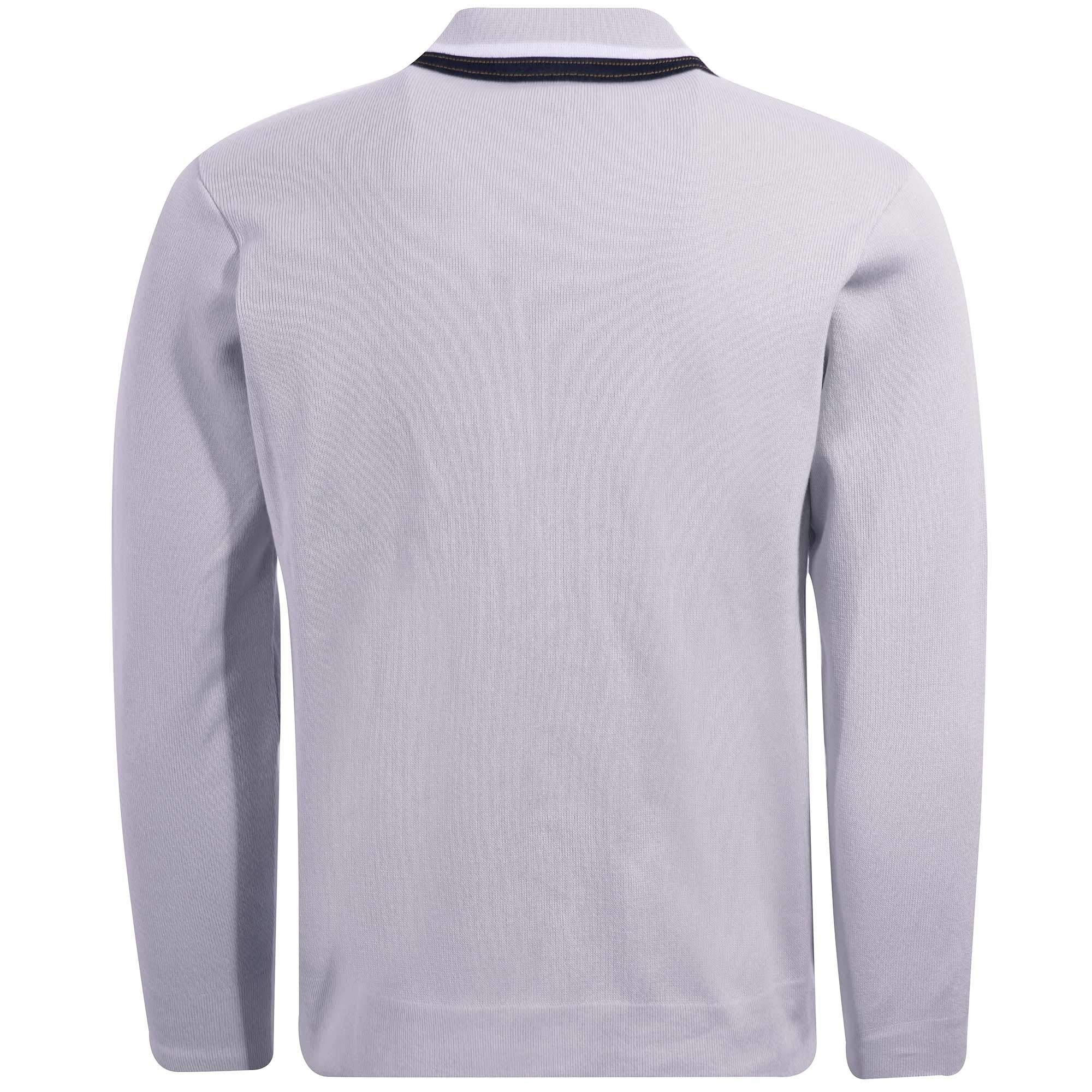 Gabicci Vintage Gibson Argyle Knitted Polo - Lunar