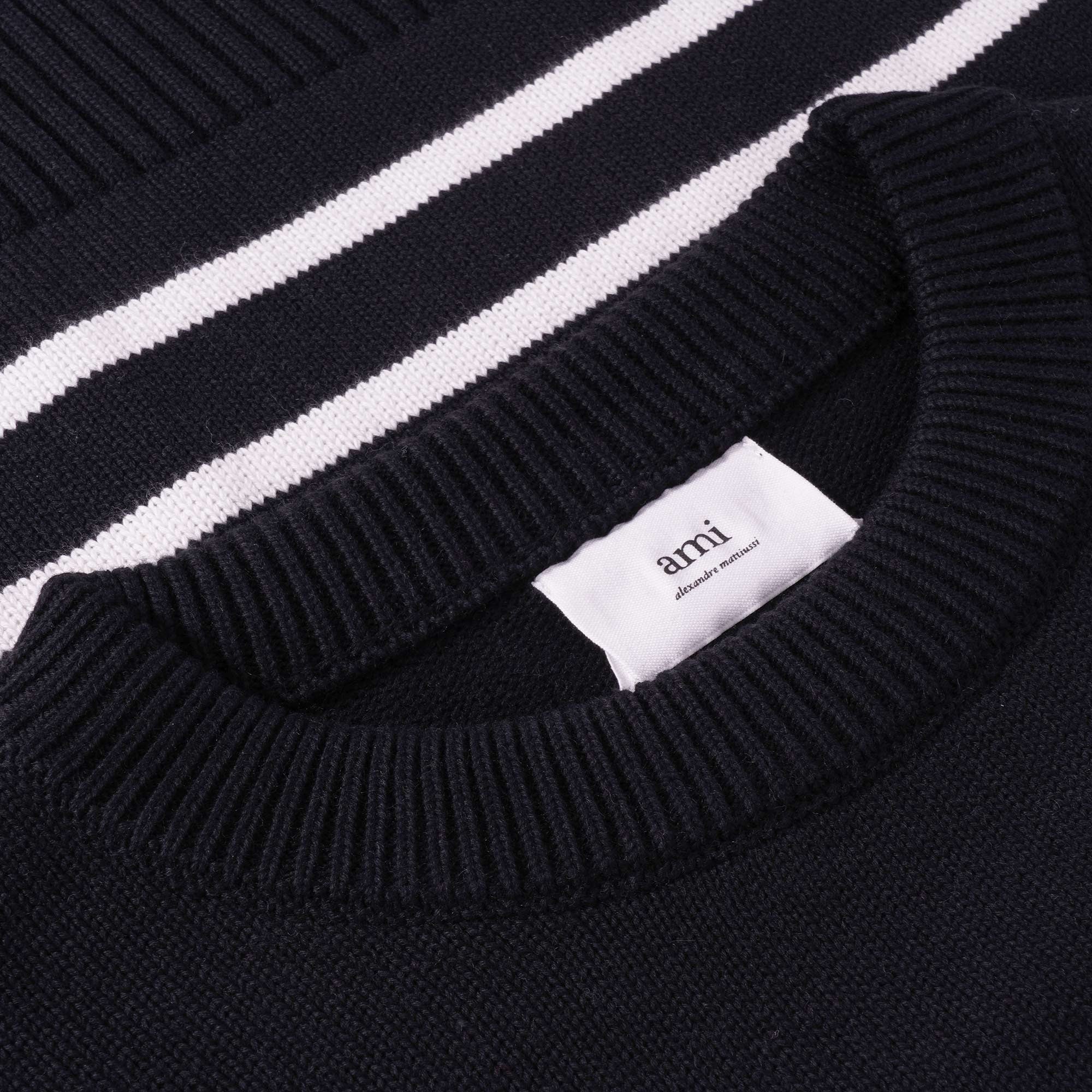 AMI De Coeur Striped Sweater - Black