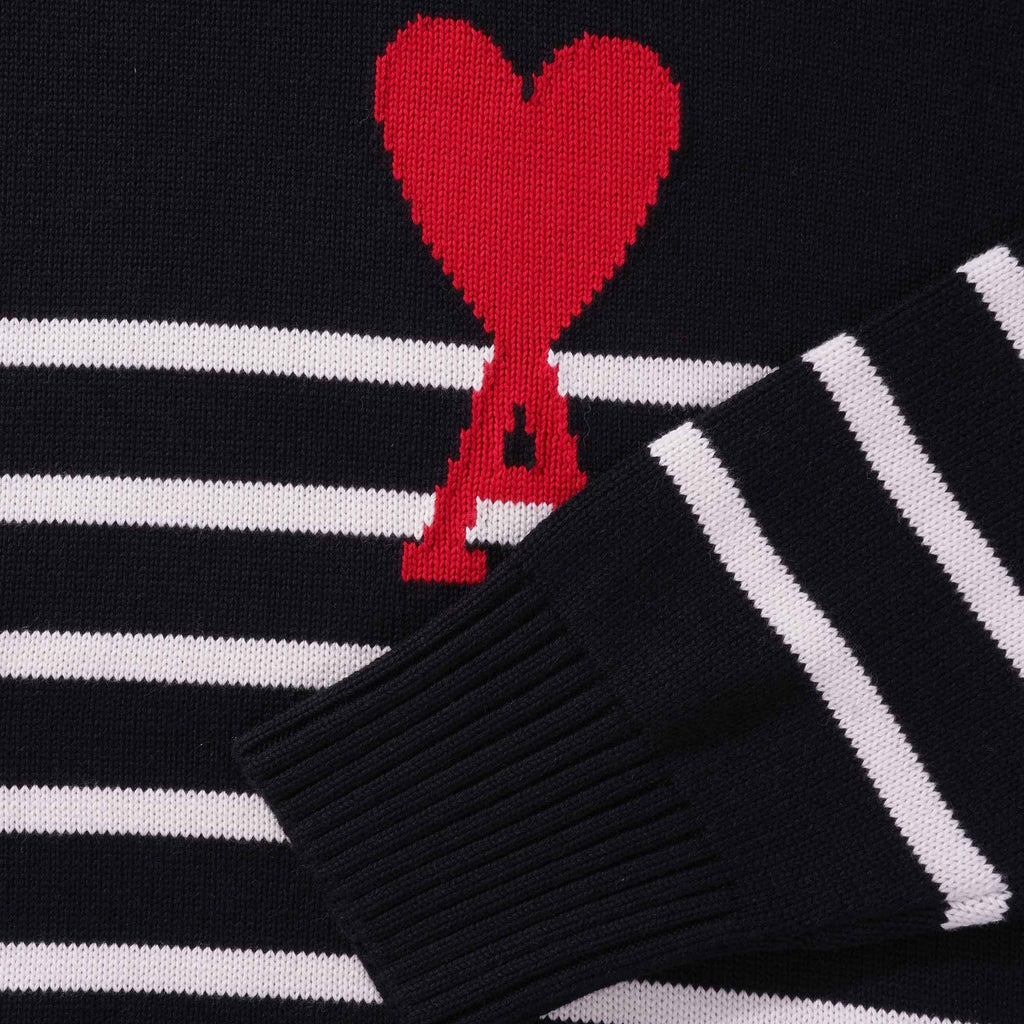 AMI De Coeur Striped Sweater - Black