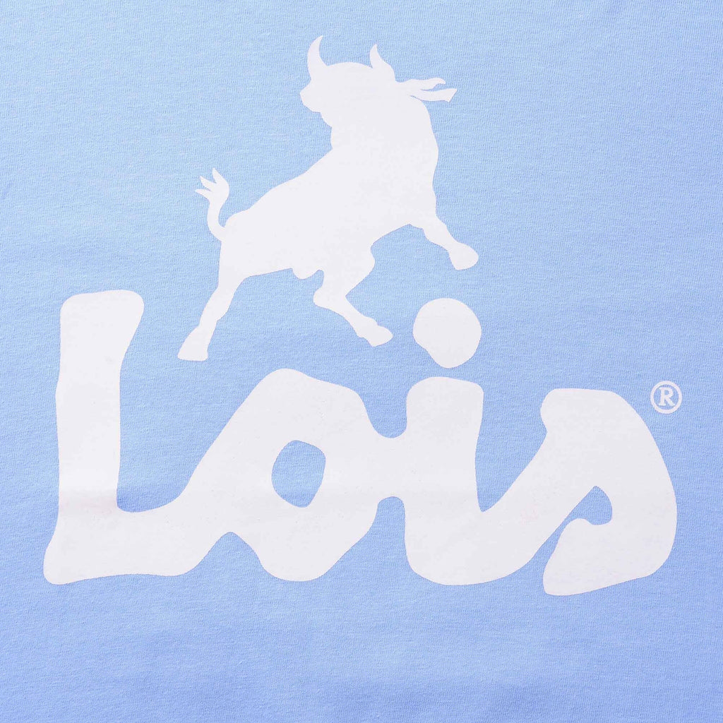 Lois Jeans Logo Tee - Sky/White