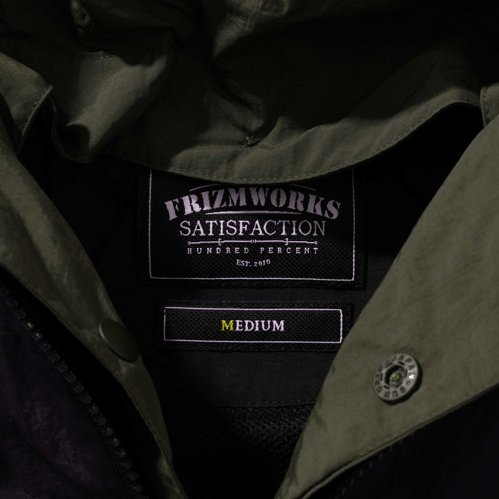 FrizmWORKS Nylon Set Up Track Jacket - Black/Green