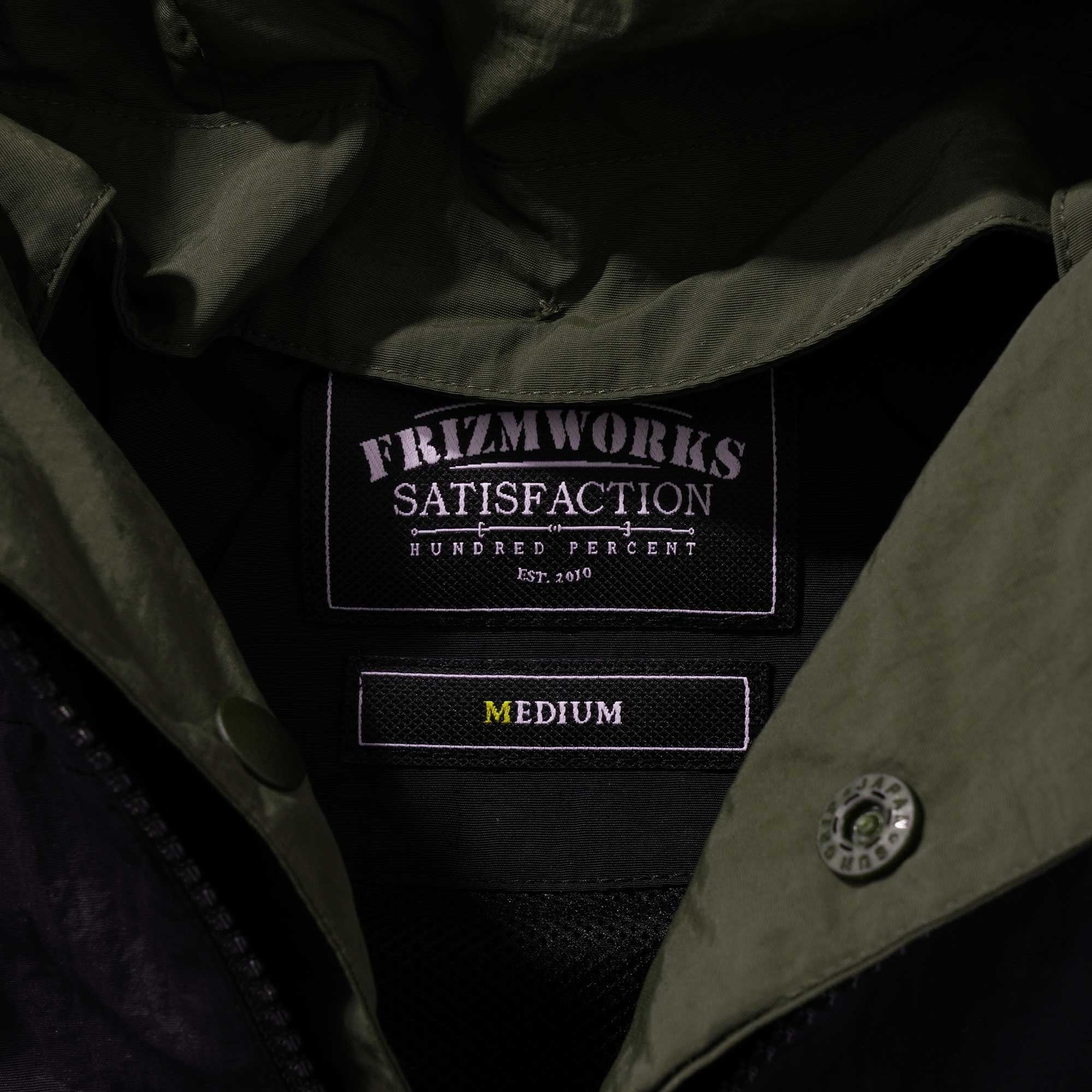 FrizmWORKS Nylon Set Up Track Jacket - Black/Green