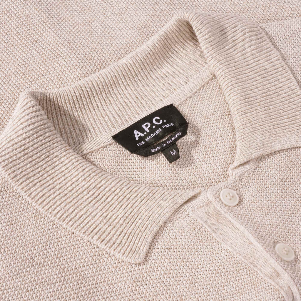 A.P.C. Jude Polo Shirt - Mastic Chine