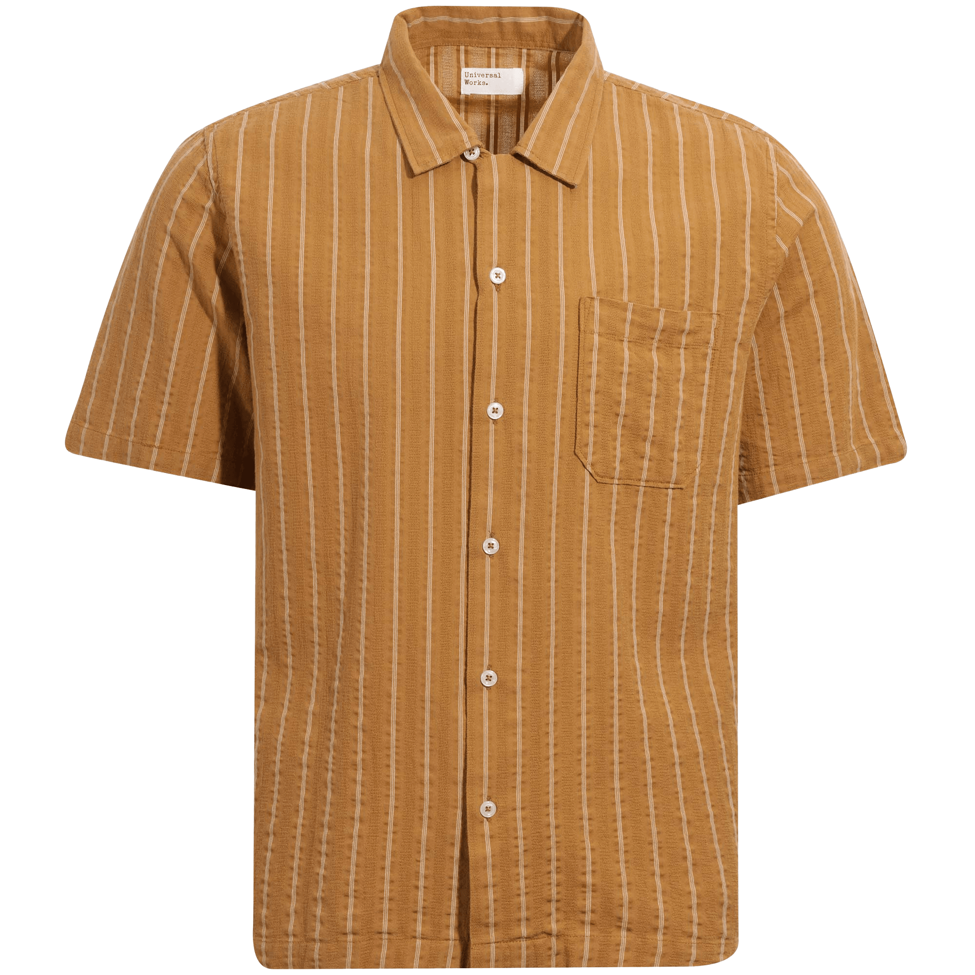 Universal Works Road Shirt - Mustard Maui Stripe